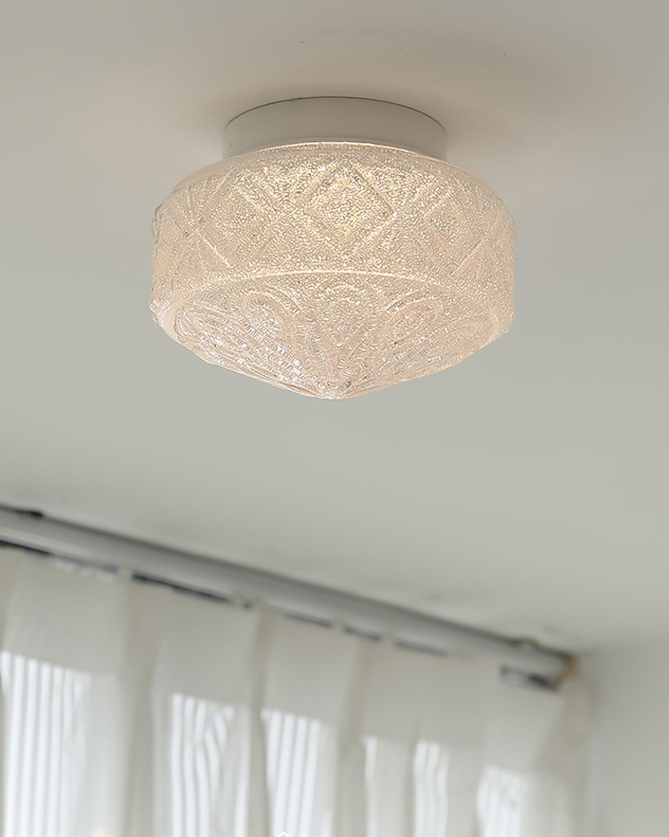 Evale Frosted Glass Flush Mount Ceiling Light - Letslighting