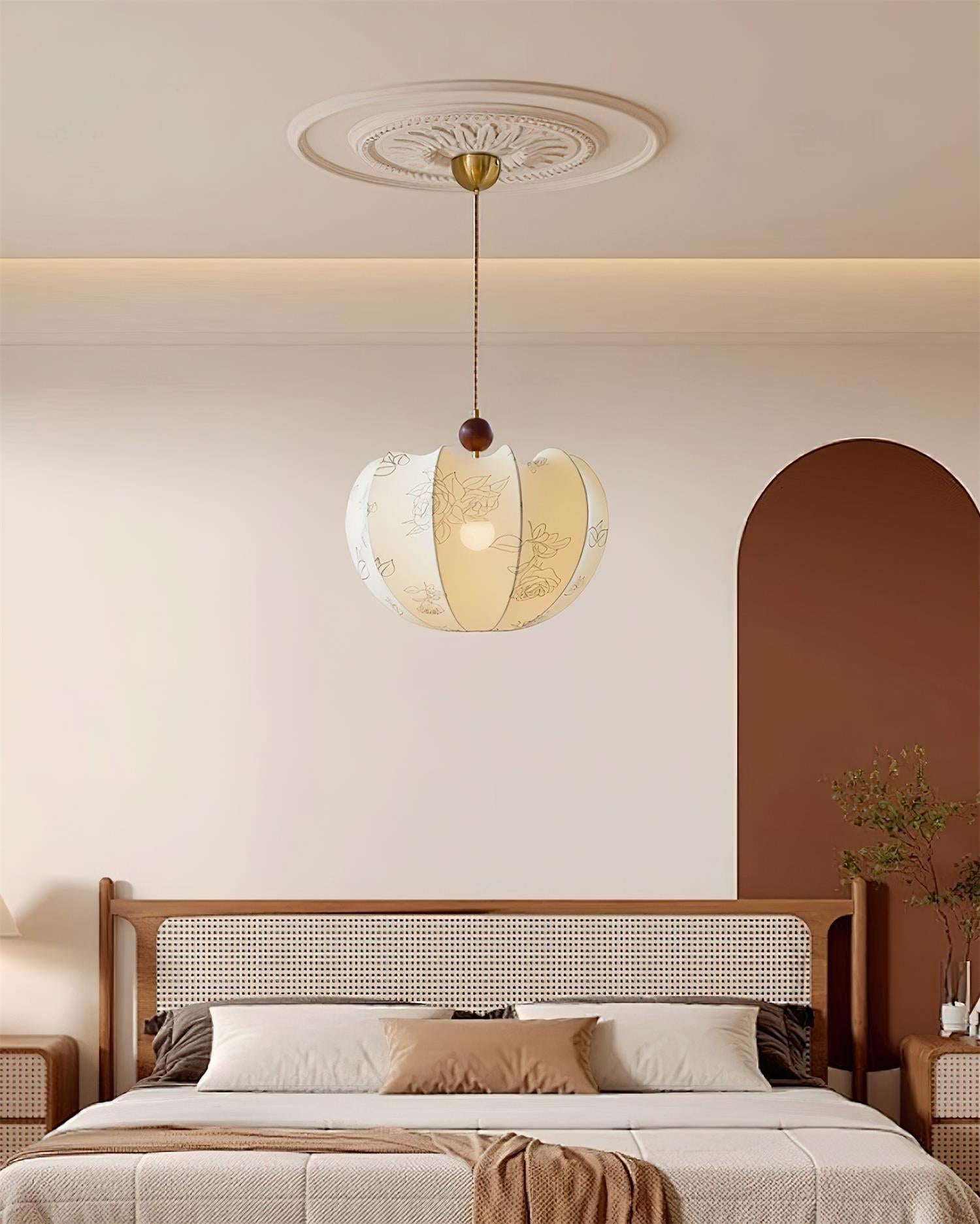 Tonio Pendant Lamp Floral Curved Elegant - Letslighting