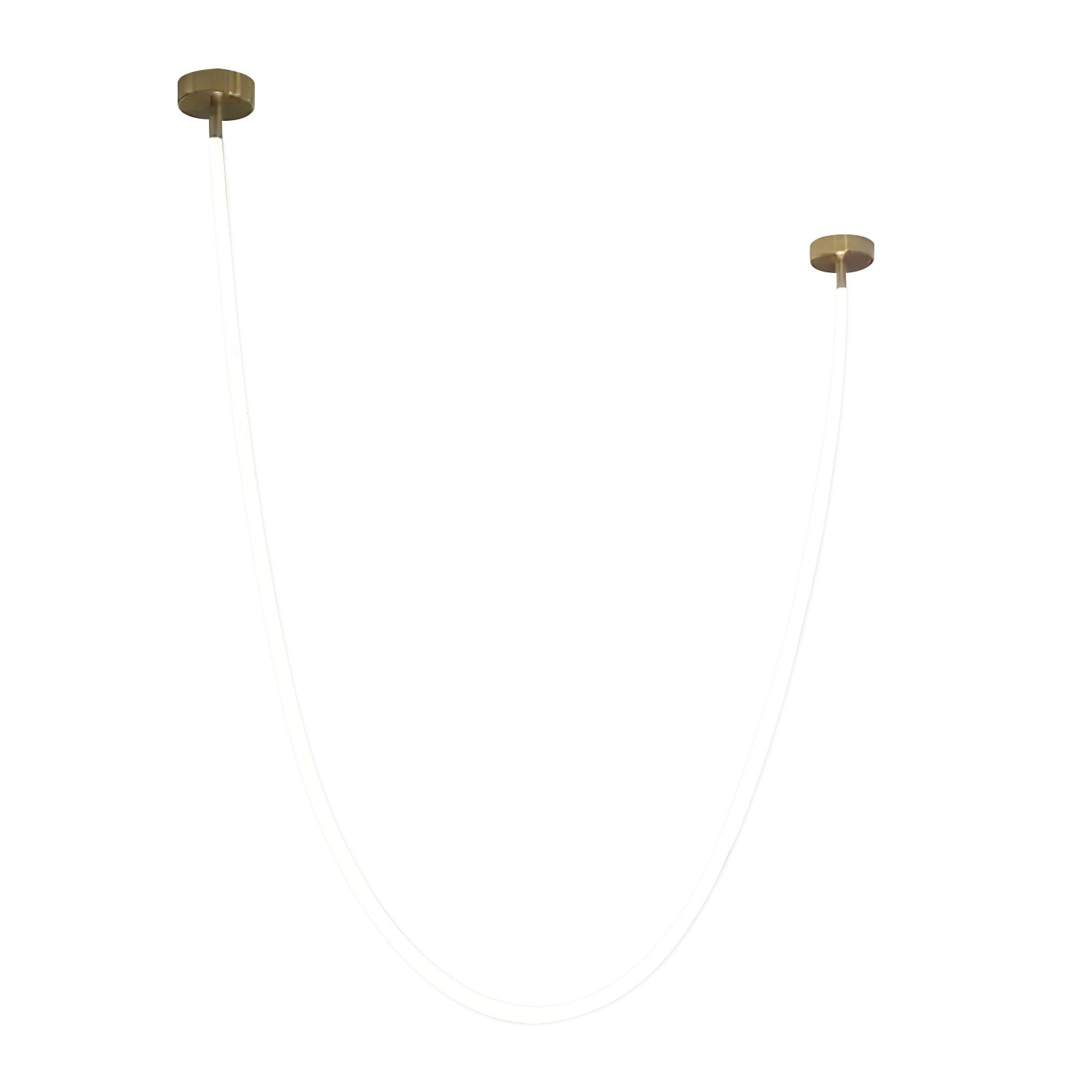 Solara Pendant Lamp Flexible Curve Silicone Brass - Letslighting