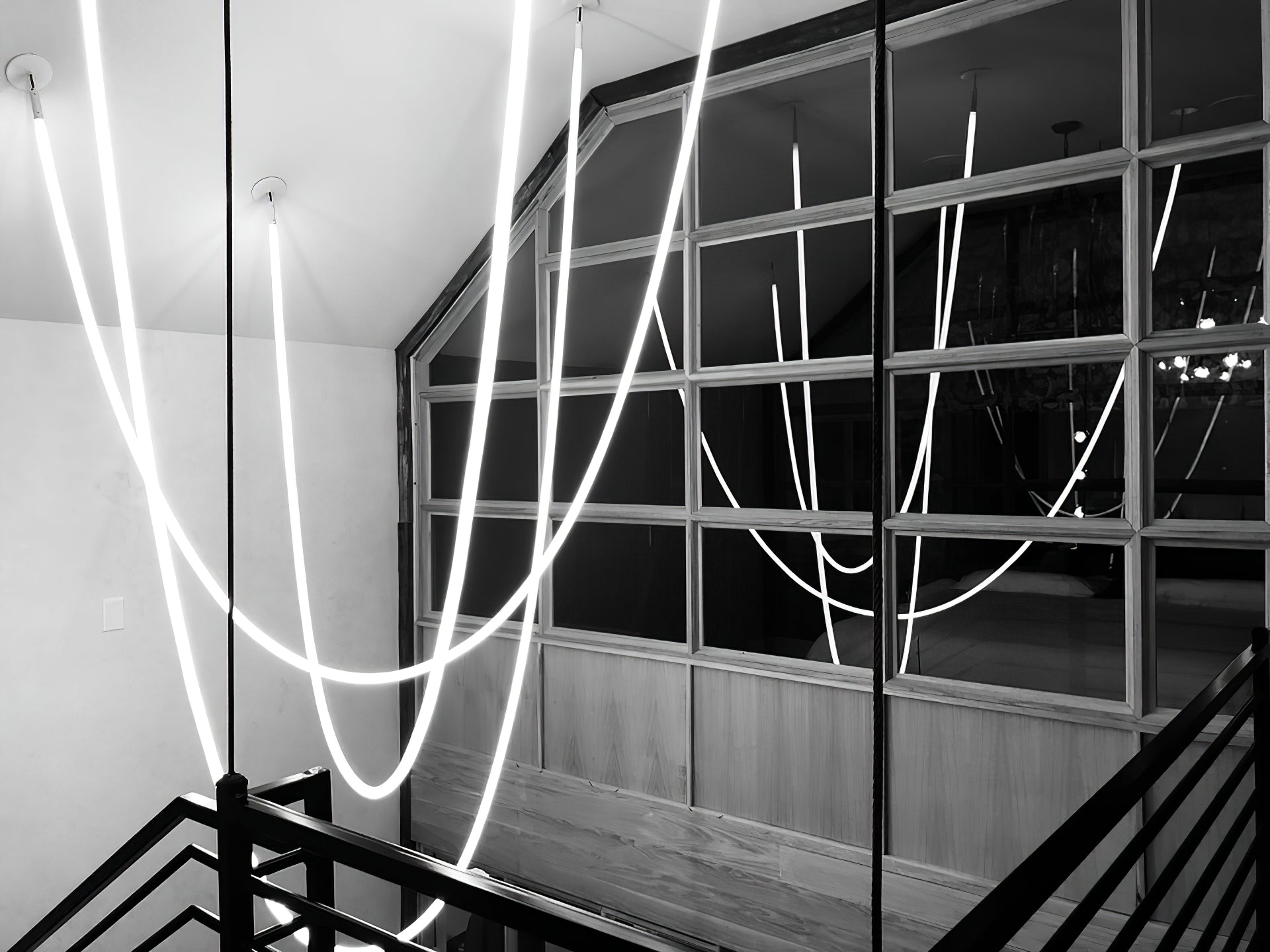 Solara Pendant Lamp Flexible Curve Silicone Brass - Letslighting