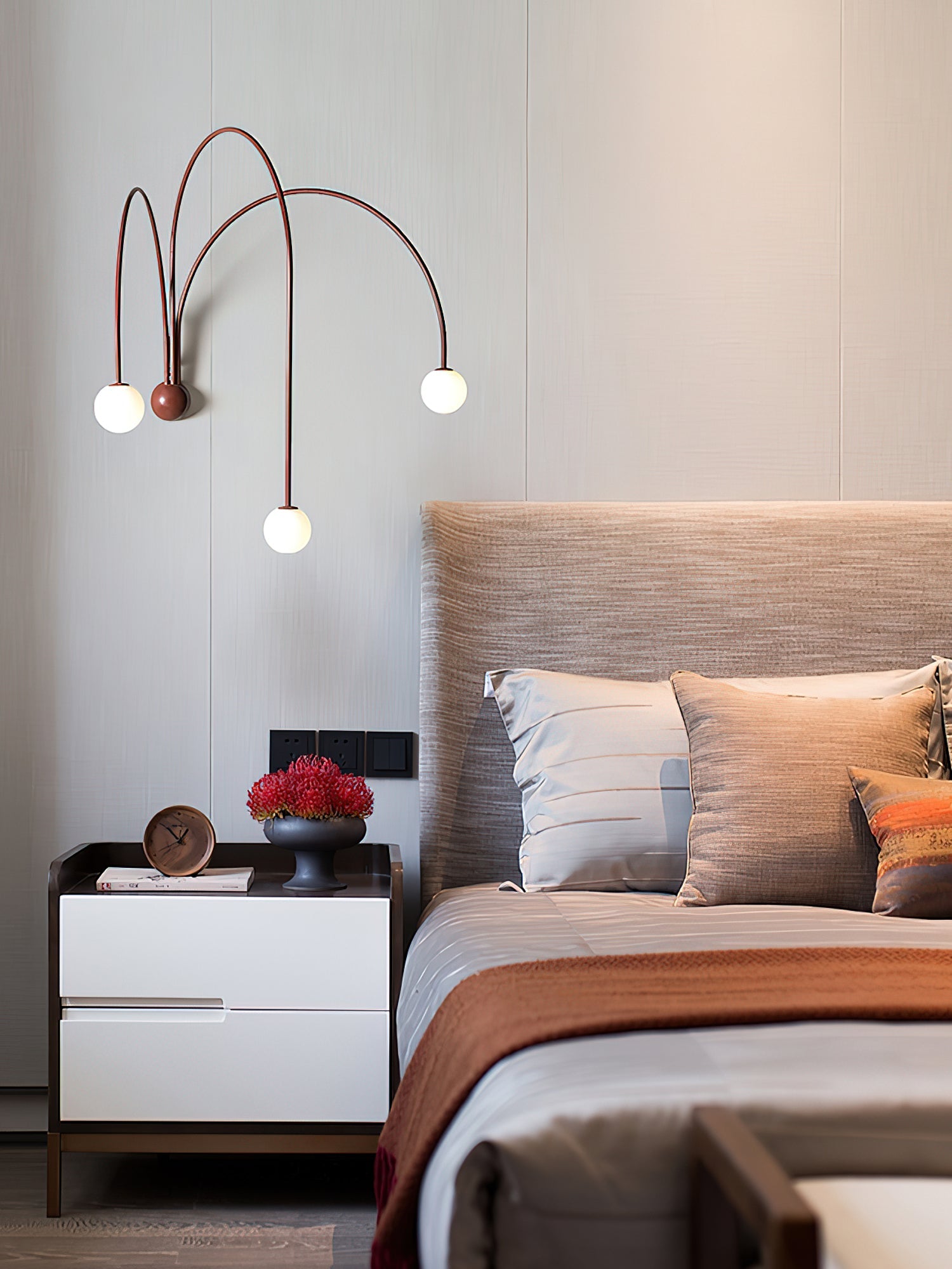 Gran Moderne Minimaliste Verre Fer Applique Murale Lampe