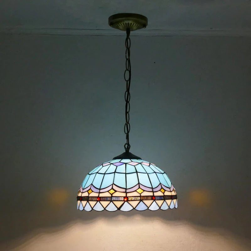 Tiffany Rétro LED Suspension Métal Verre Salle À Manger/Salon