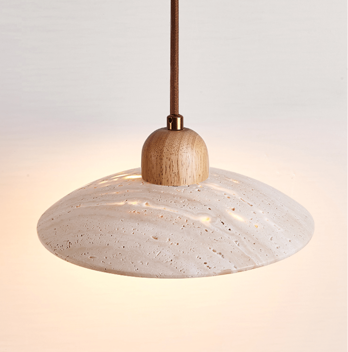 Travertine Moderne Dôme Travertin Suspension Lumière