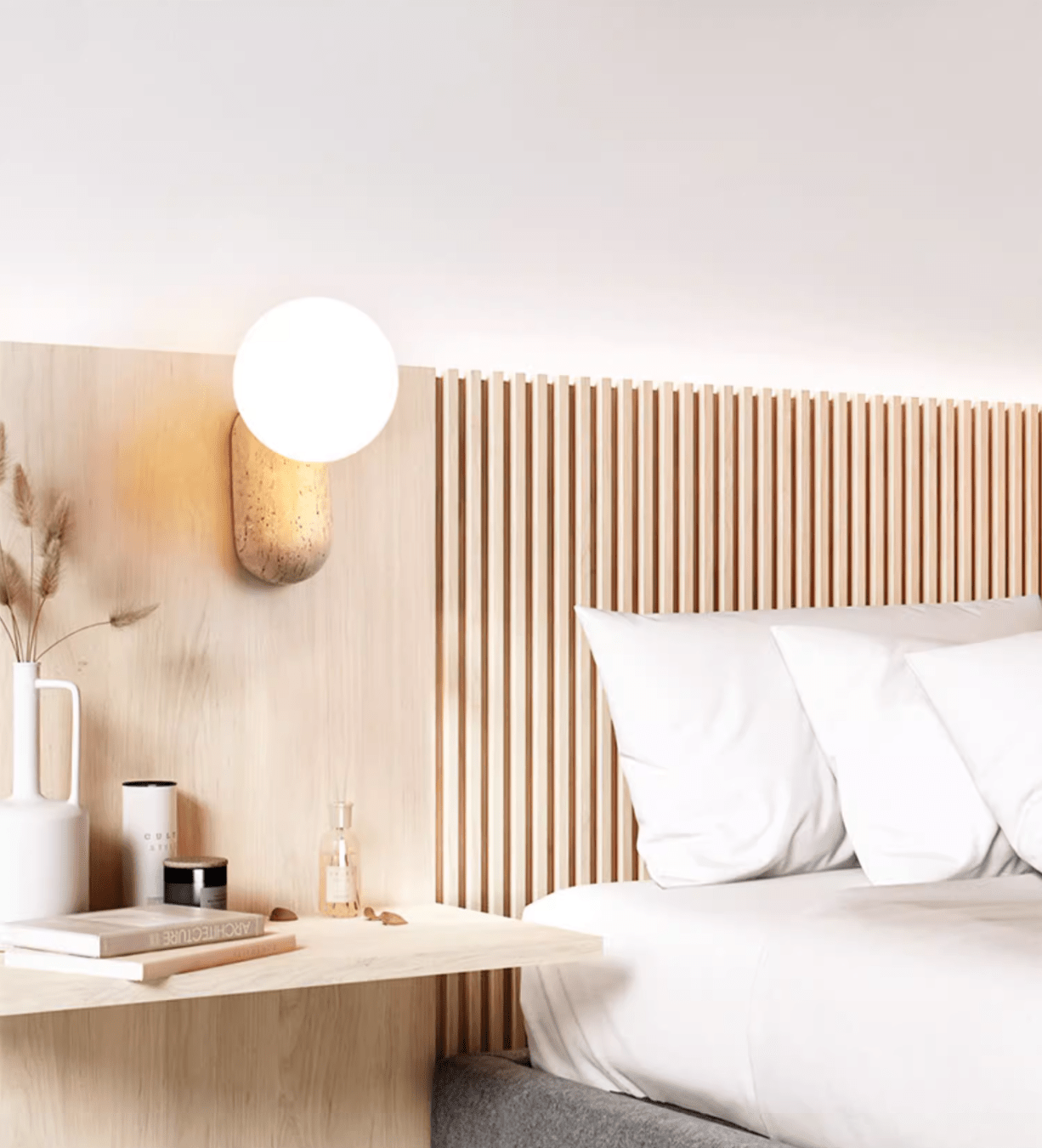 Travertine Minimaliste Moderne Applique Murale Galet