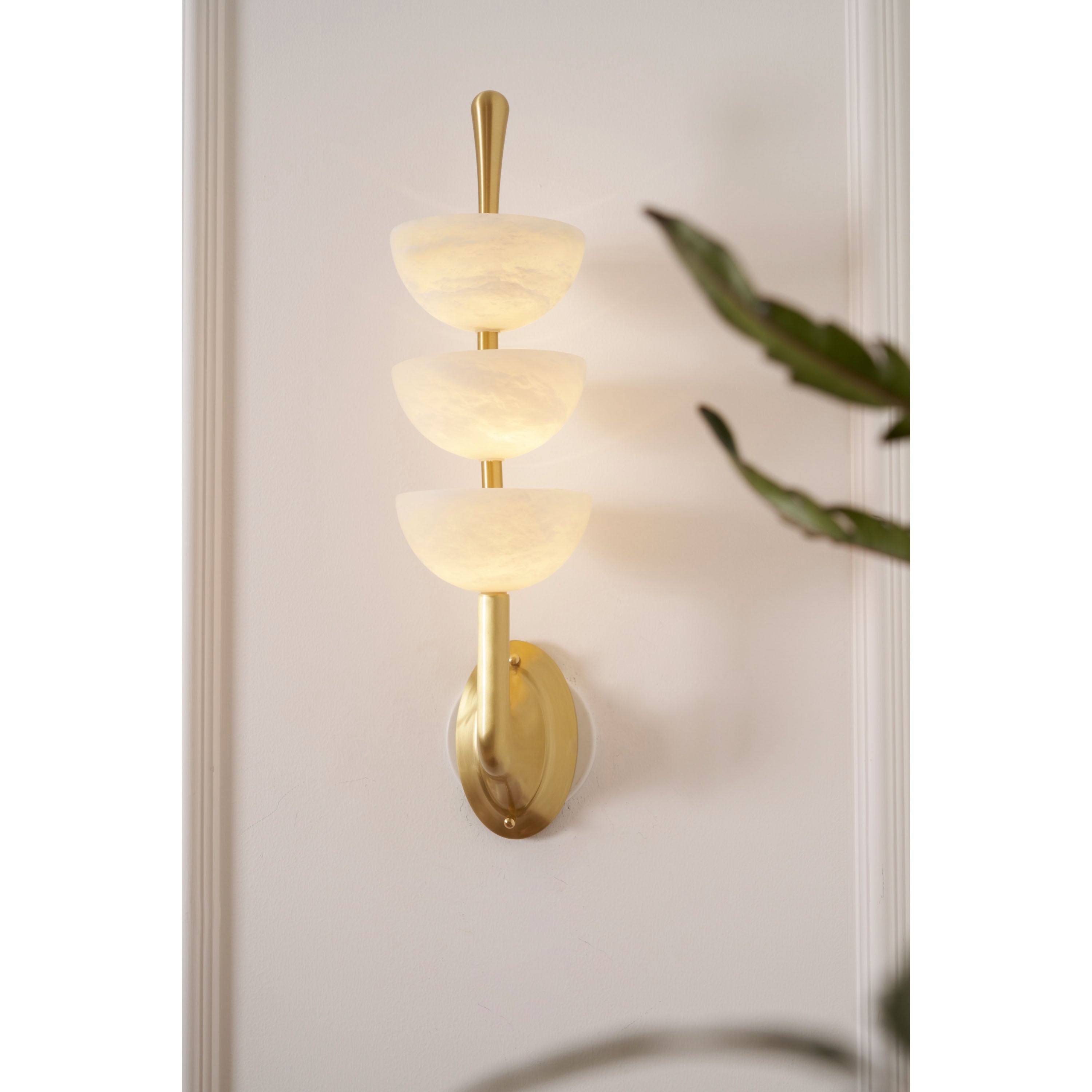 Vitheiel Modern Minimalist Art Alabaster Wall Lamp - Lamp Copper