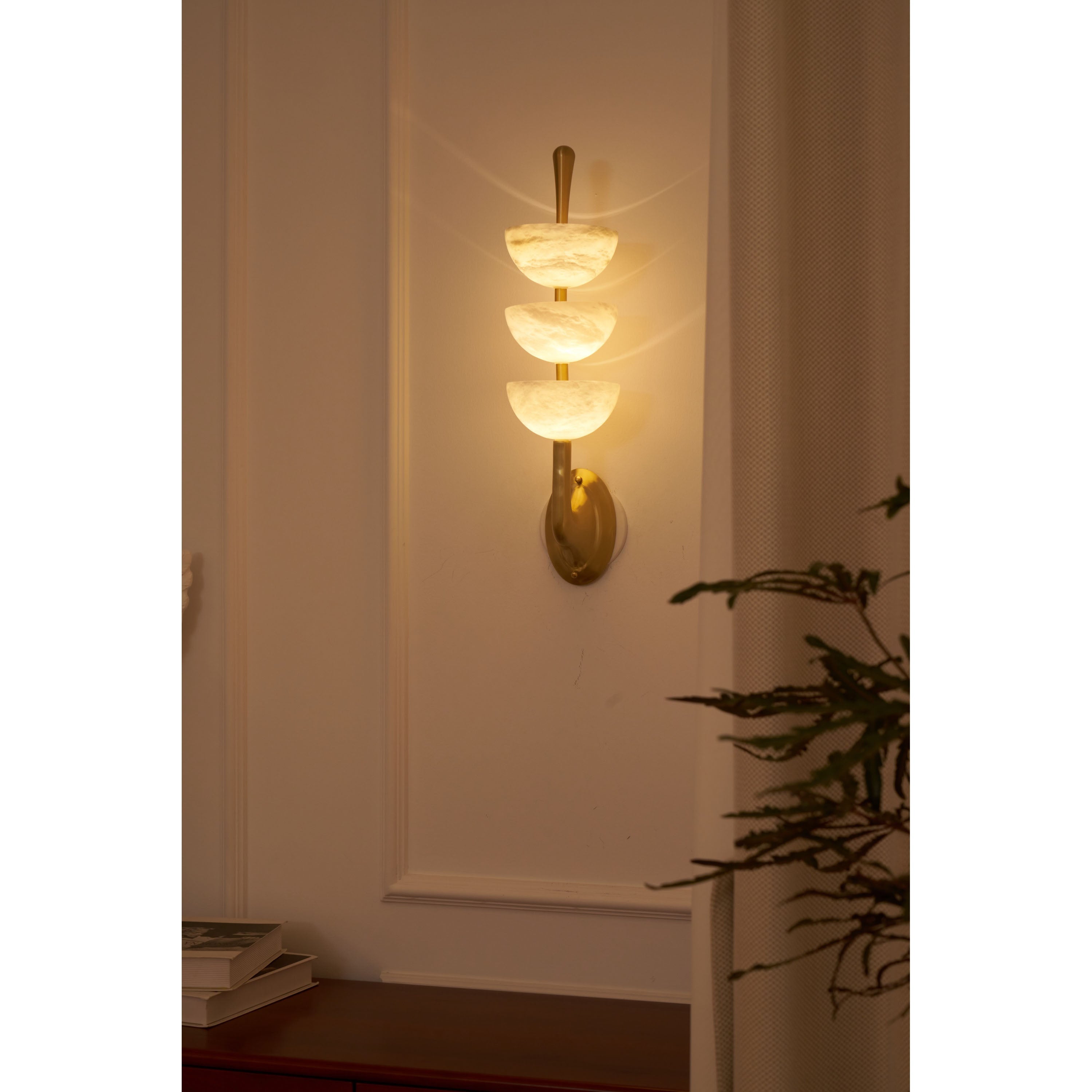Vitheiel Modern Minimalist Art Alabaster Wall Lamp - Lamp Copper
