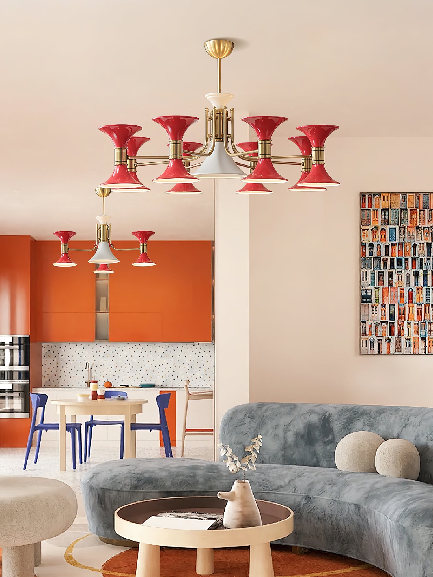 Tromina Moderne Luxe Art Fer Lustre