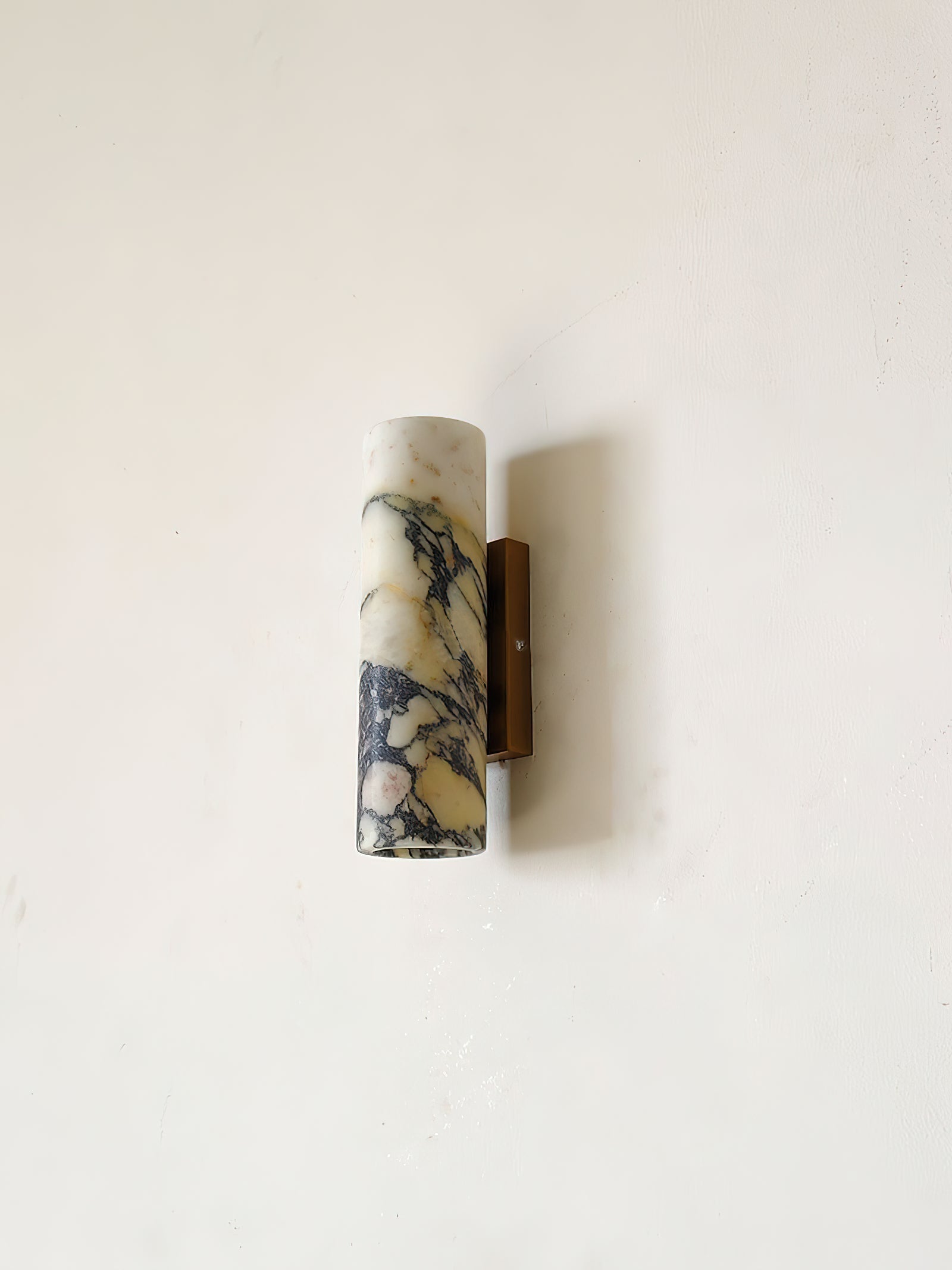 Tubular Modern Minimalist Marble Metal Wall Lamp - Lamp Copper