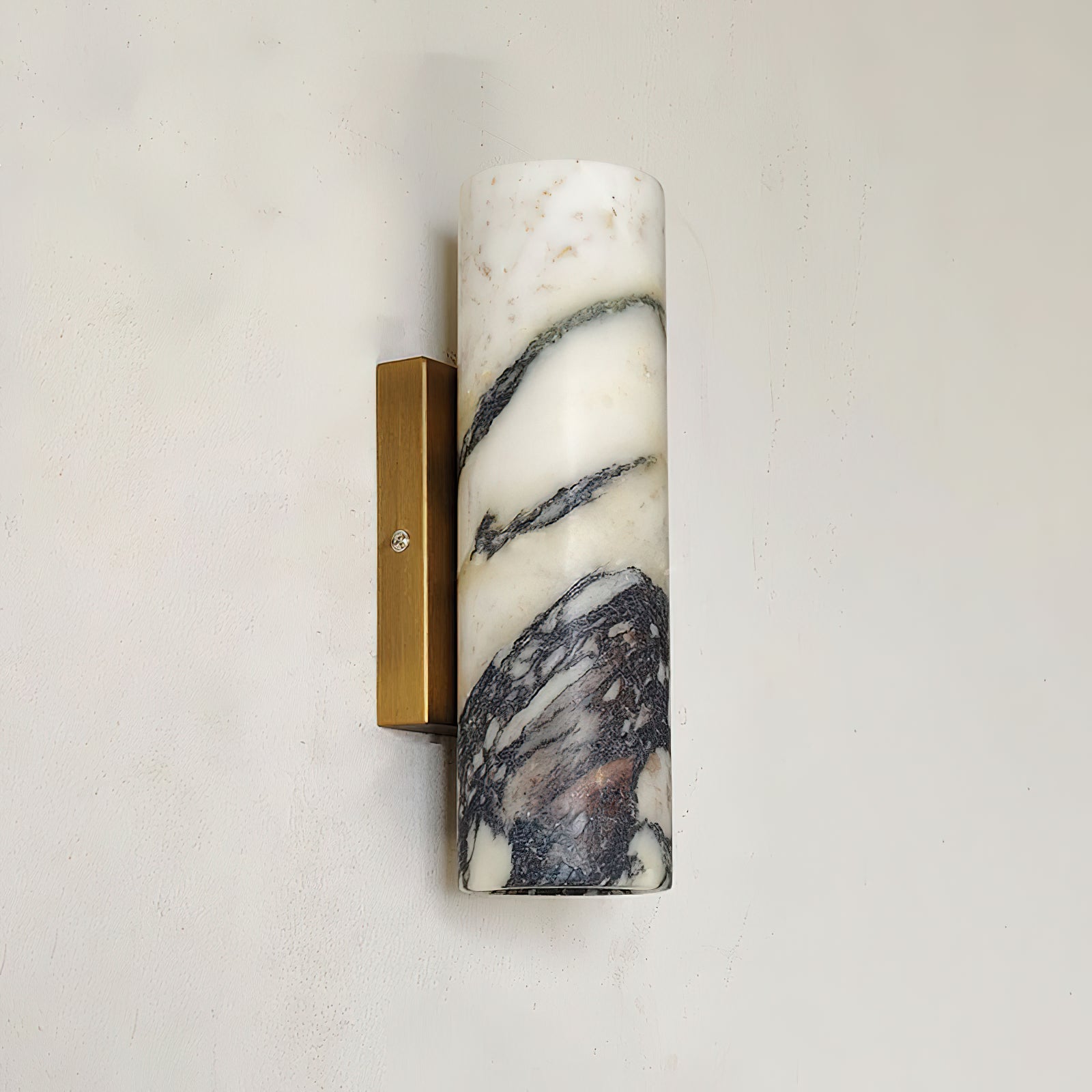 Tubular Modern Minimalist Marble Metal Wall Lamp - Lamp Copper