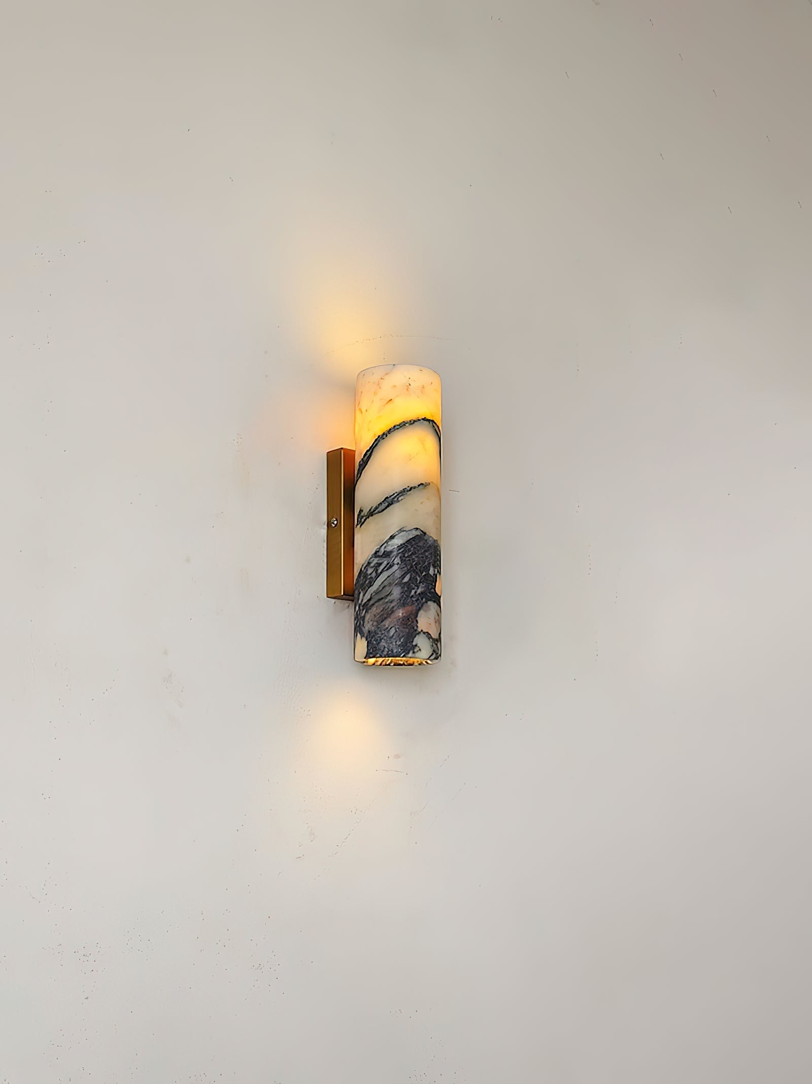 Tubular Modern Minimalist Marble Metal Wall Lamp - Lamp Copper