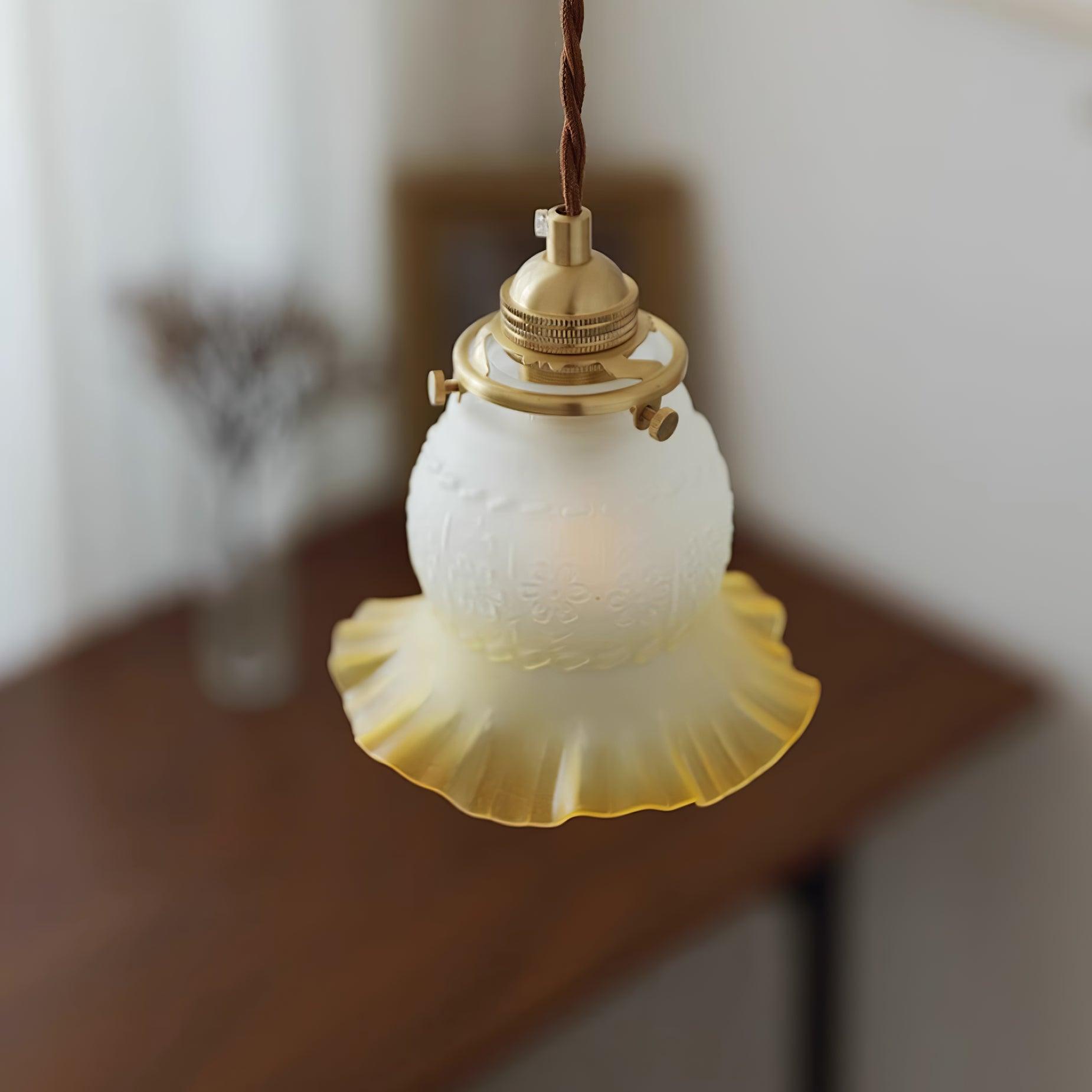 Tulips Pendant Lamp Glass Amber Organic - Letslighting