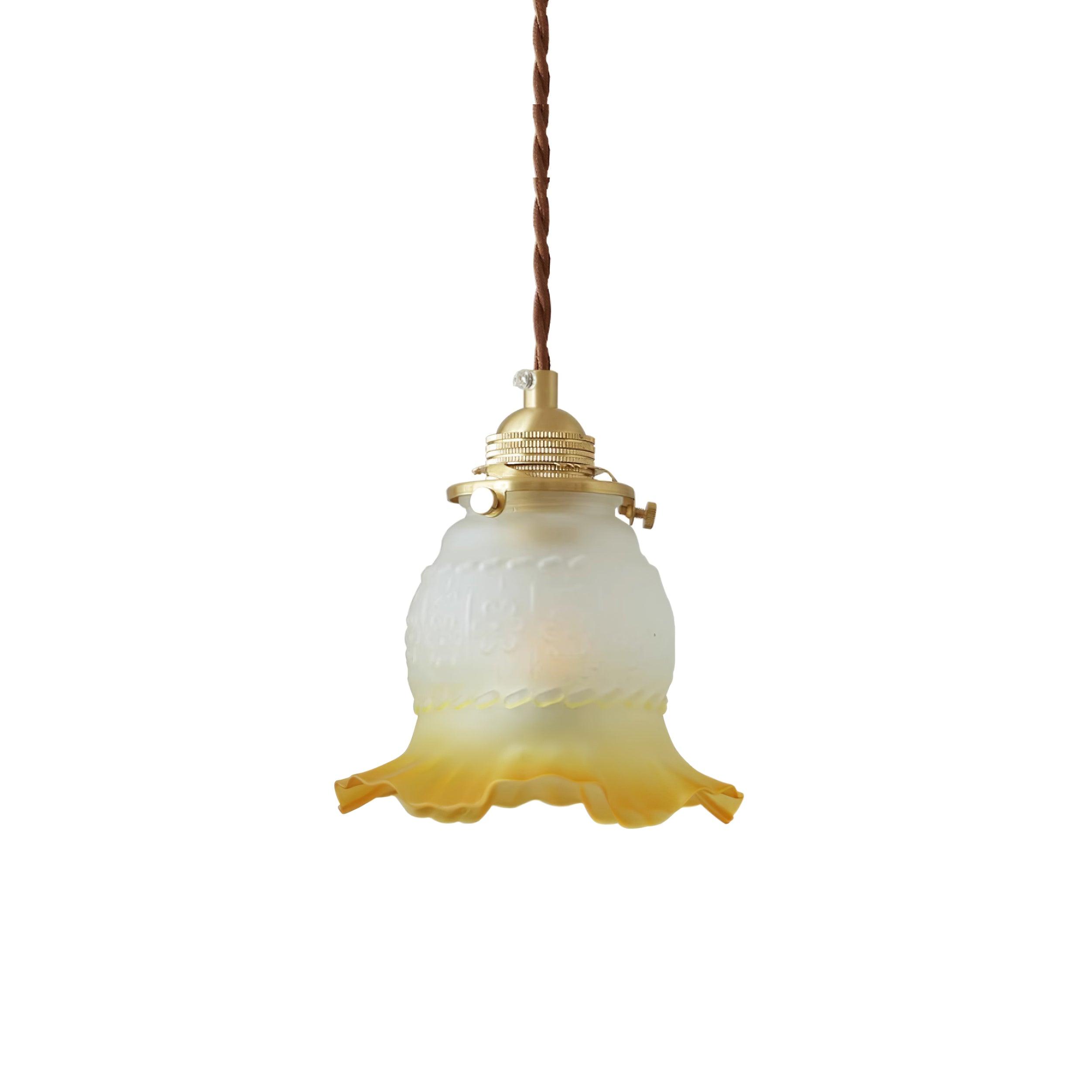 Tulips Pendant Lamp Glass Amber Organic - Letslighting
