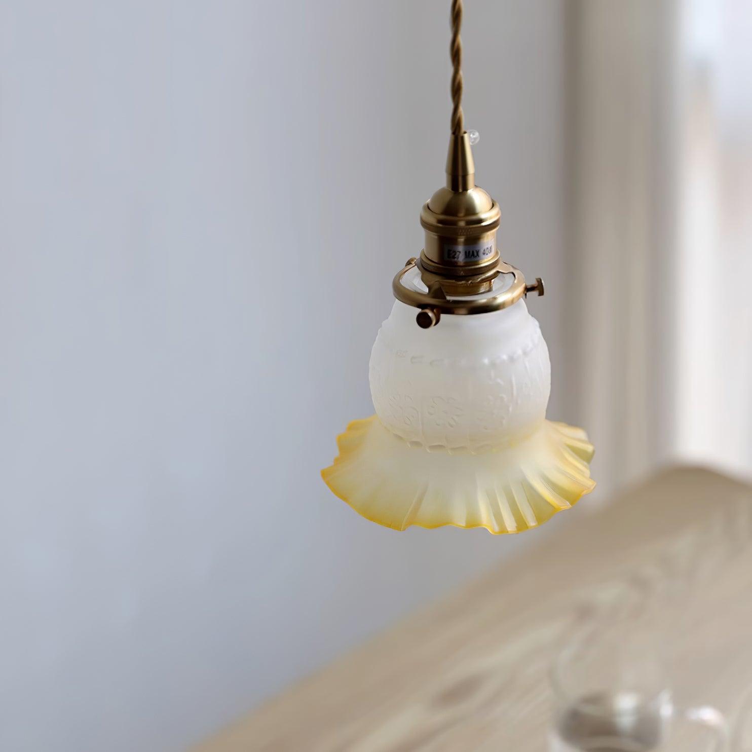 Tulips Pendant Lamp Glass Amber Organic - Letslighting