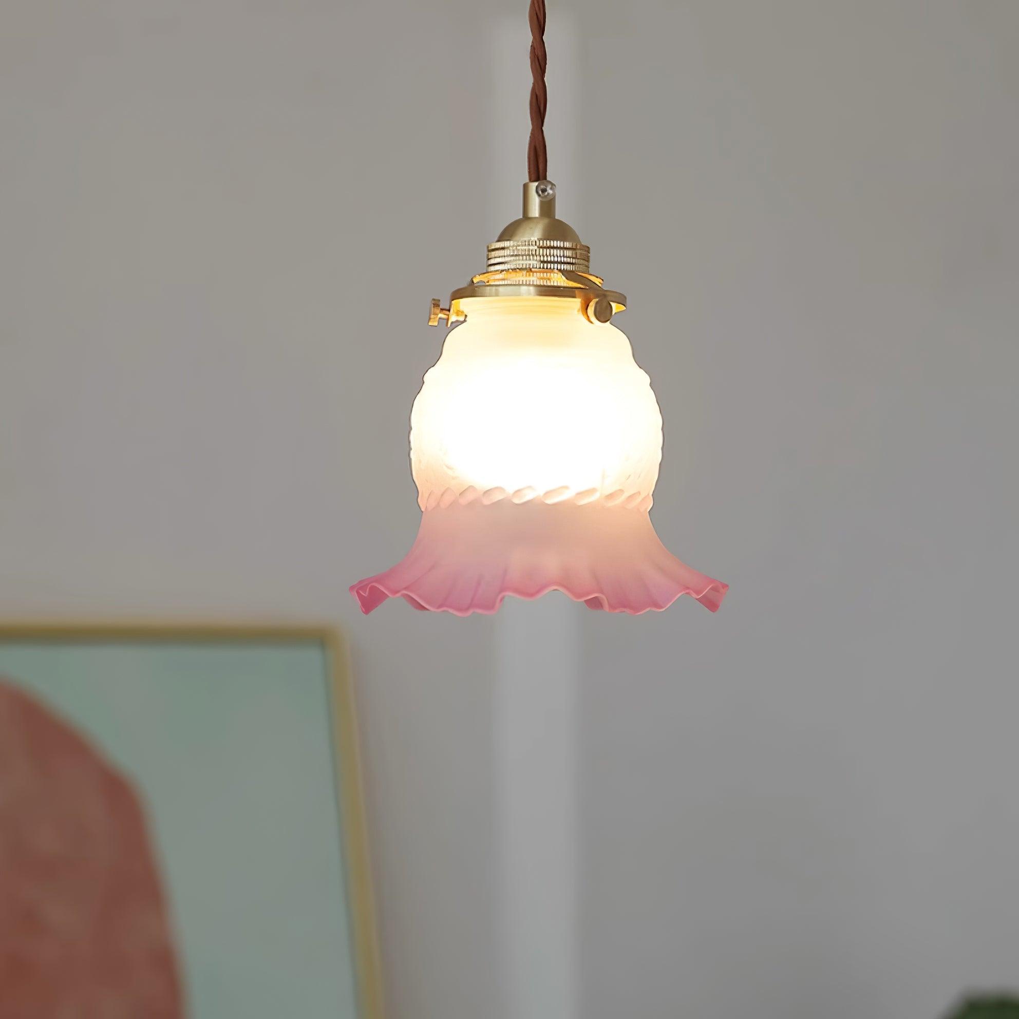 Tulips Pendant Lamp Glass Amber Organic - Letslighting