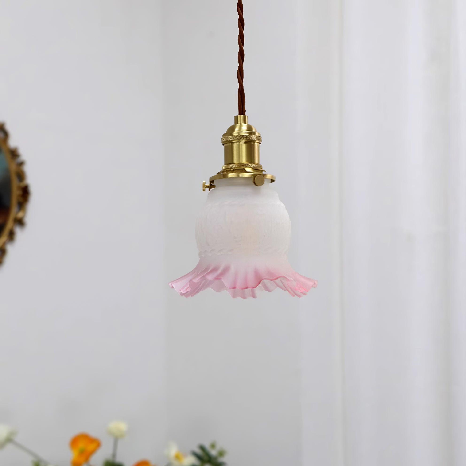 Tulips Pendant Lamp Glass Amber Organic - Letslighting