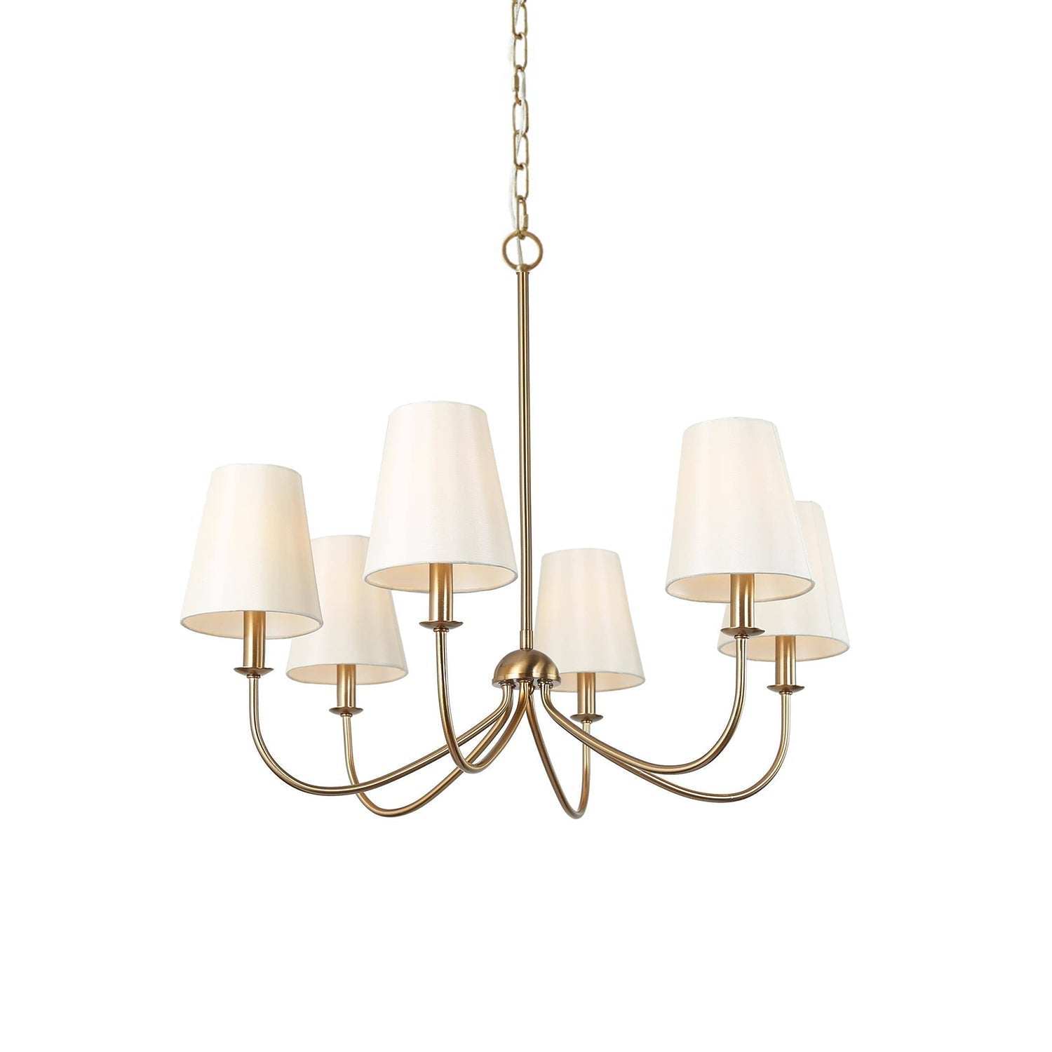 Icarisra Vintage Industrial Brass Fabric Chandelier - Lamp Copper
