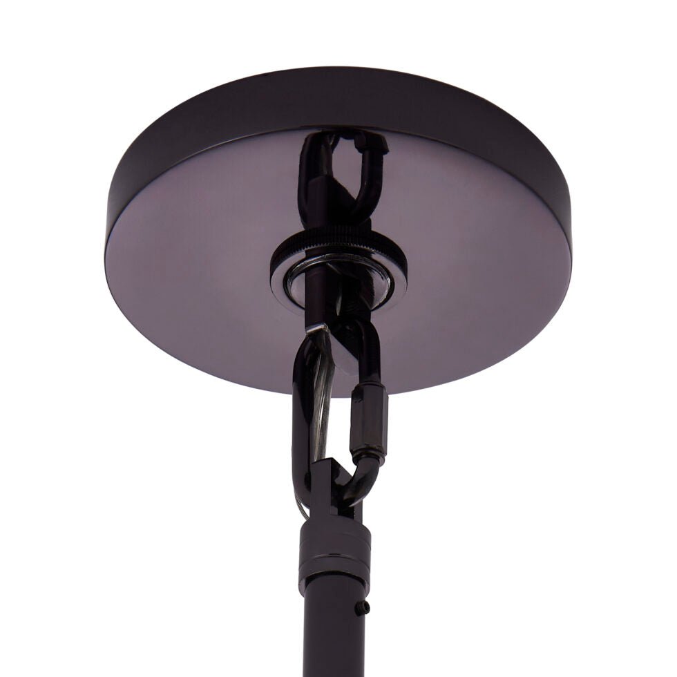Aurora Chandelier Large Amber Glass Disc Fish Scale Brass - Letslighting