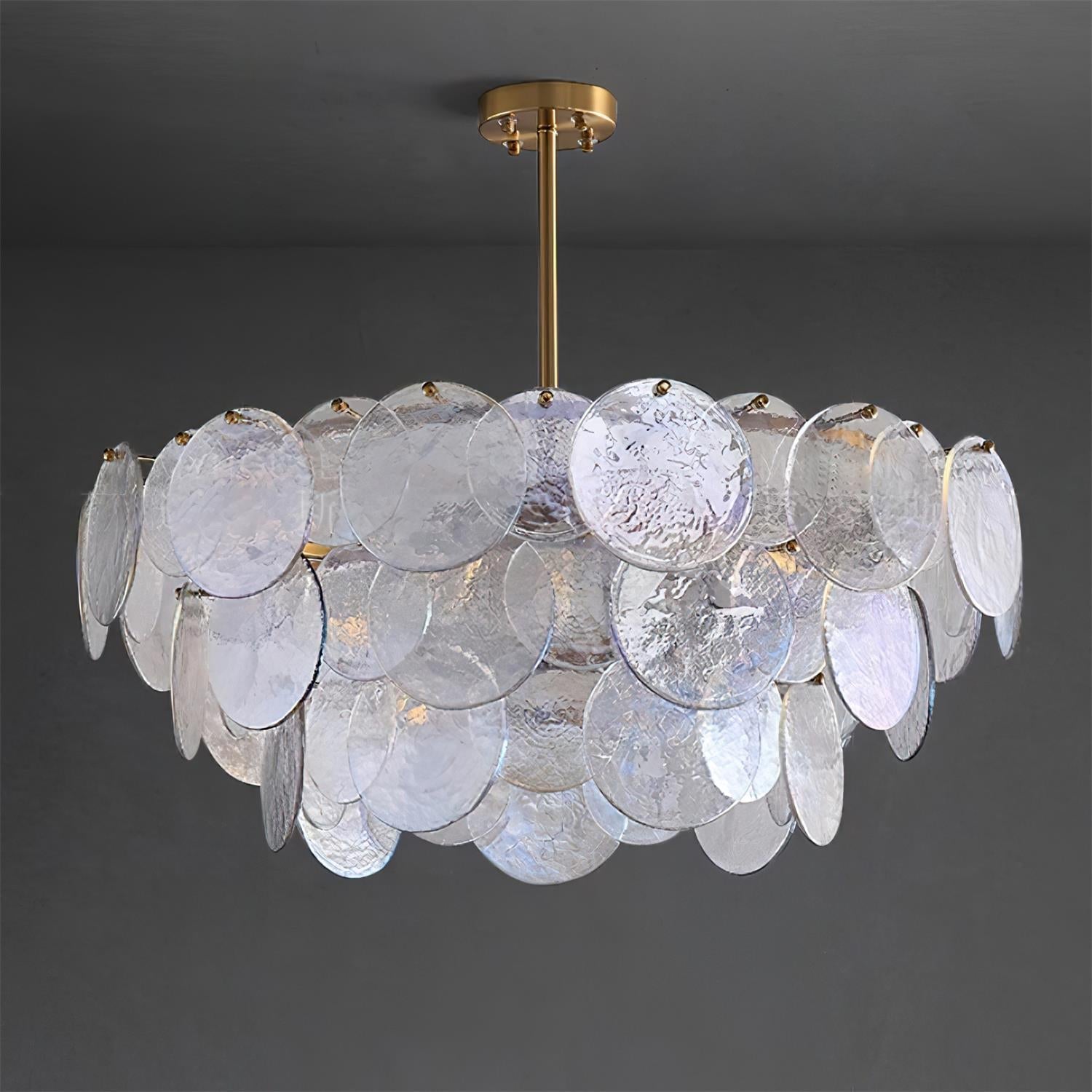 Utopia Chandelier Glass Disc Layered - Letslighting