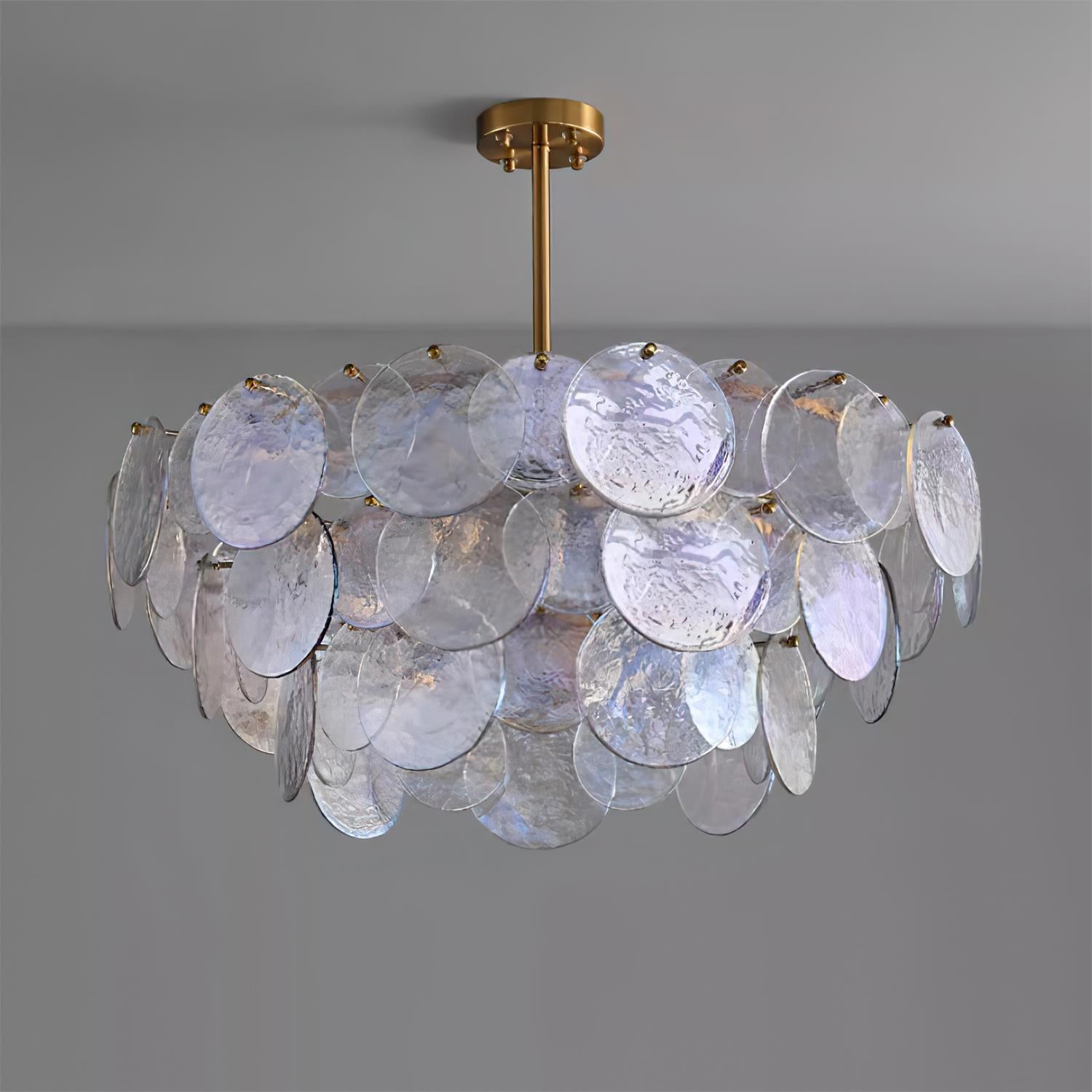 Utopia Chandelier Glass Disc Layered - Letslighting