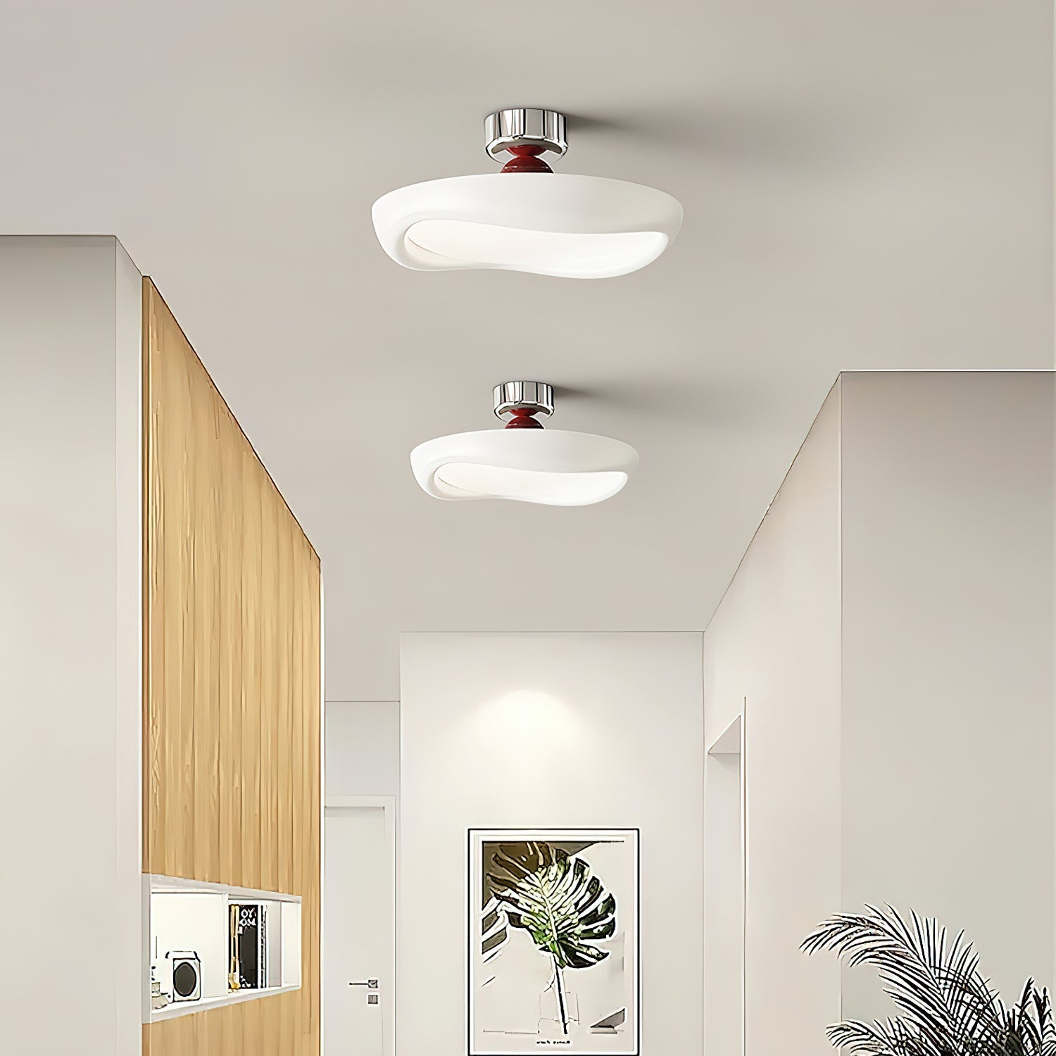 Valeno Moderne Acrylique Fer Plafonnier Lampe