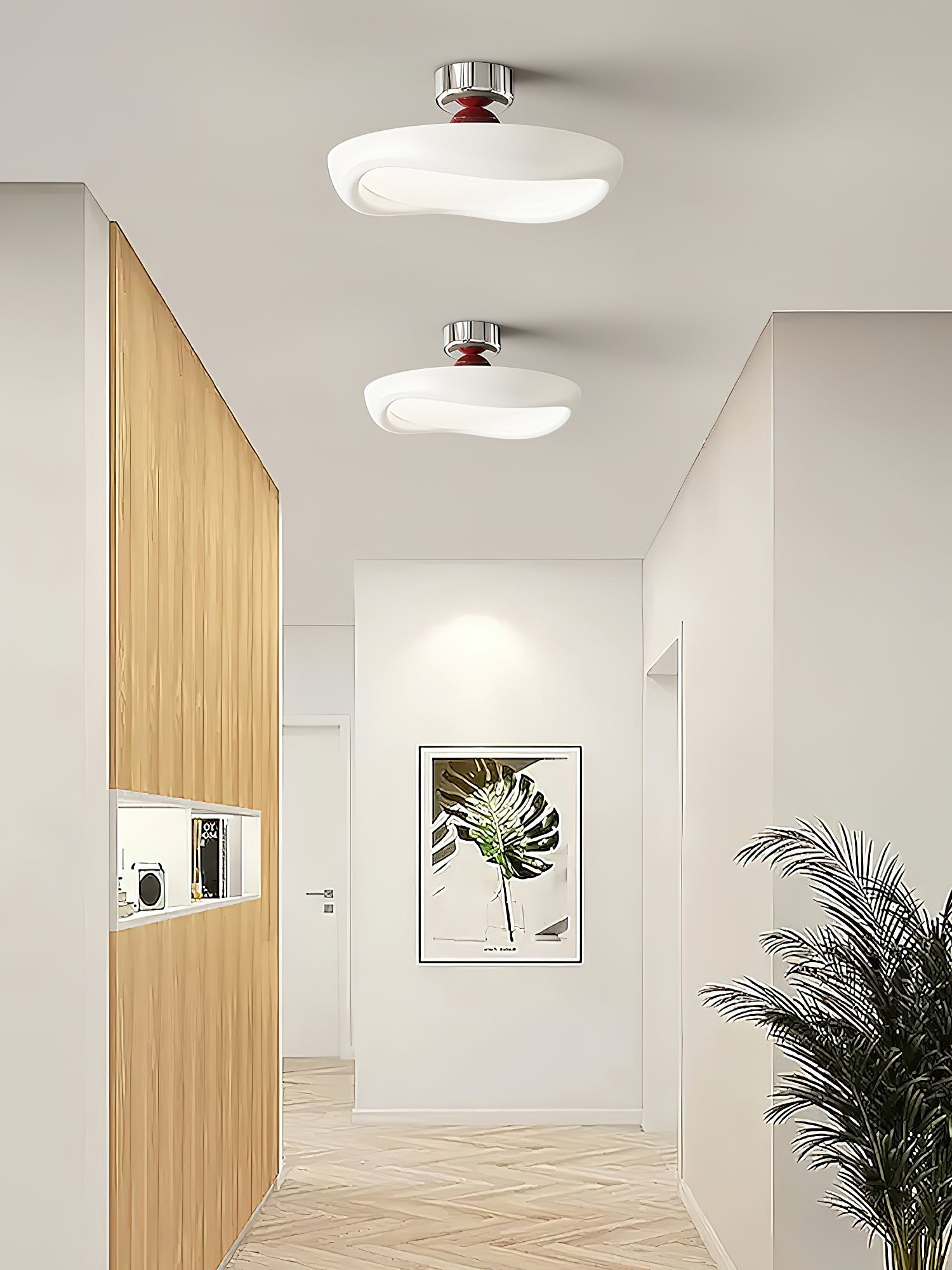 Valeno Moderne Acrylique Fer Plafonnier Lampe