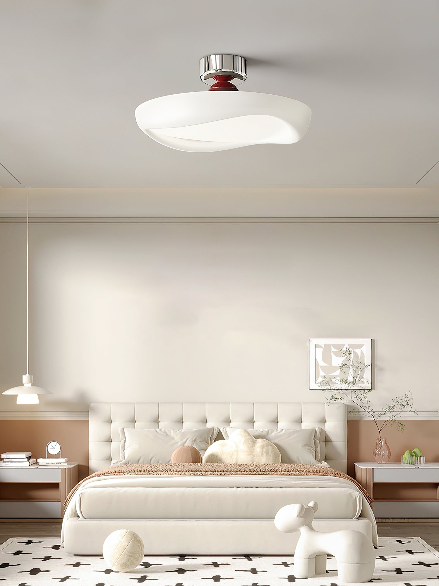 Valeno Moderne Acrylique Fer Plafonnier Lampe
