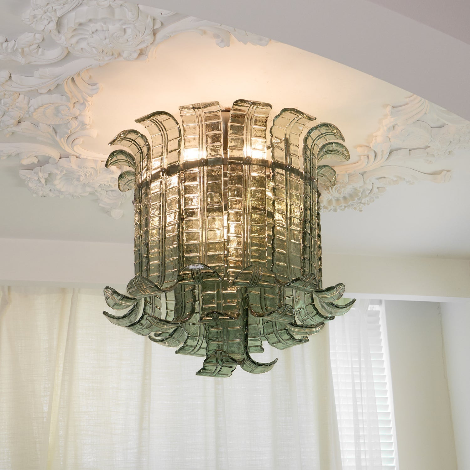 Aurora Ceiling Lamp Murano Glass Petal Vintage - Blowlighting