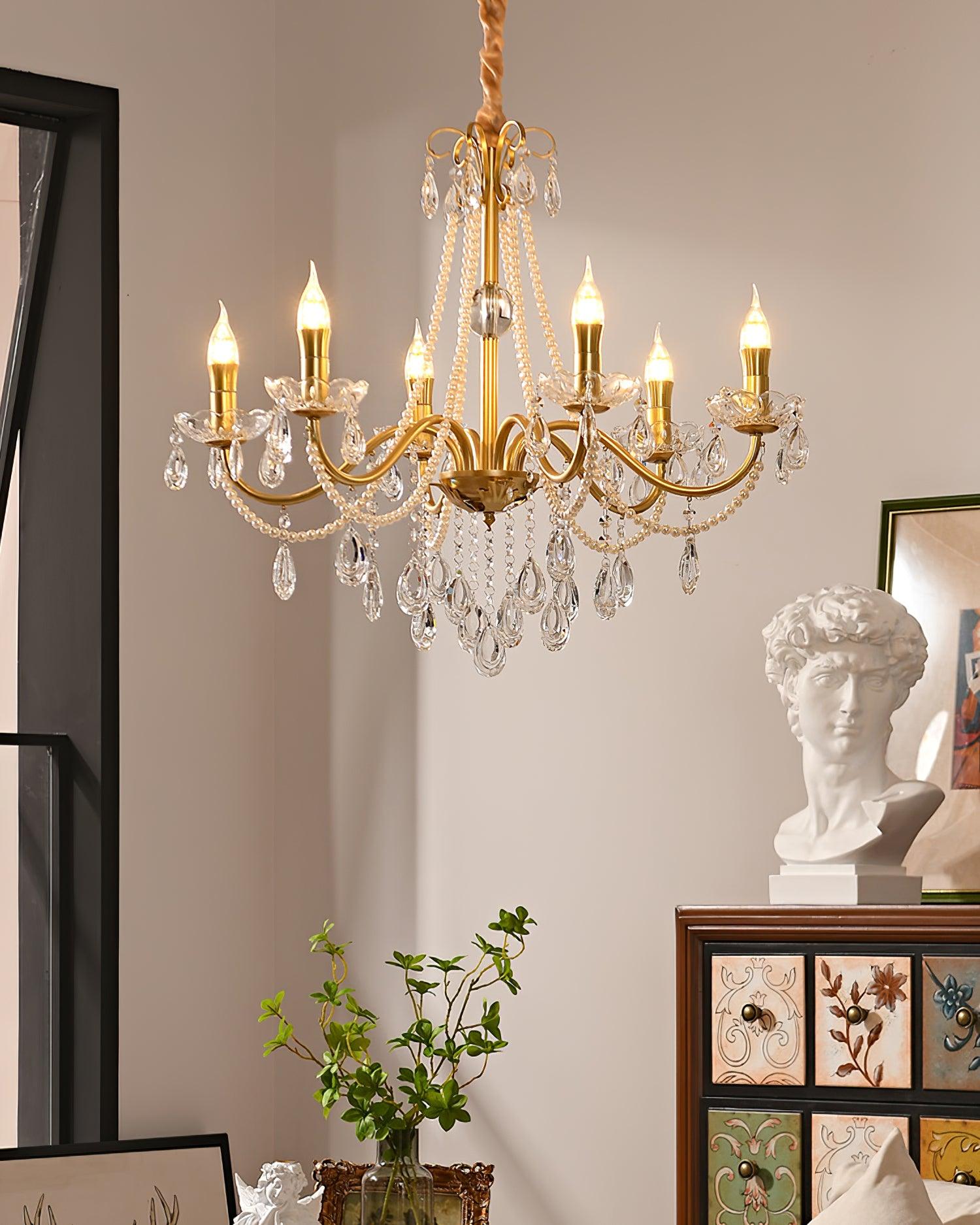 Elysion Gold Crystal Chandelier - Letslighting