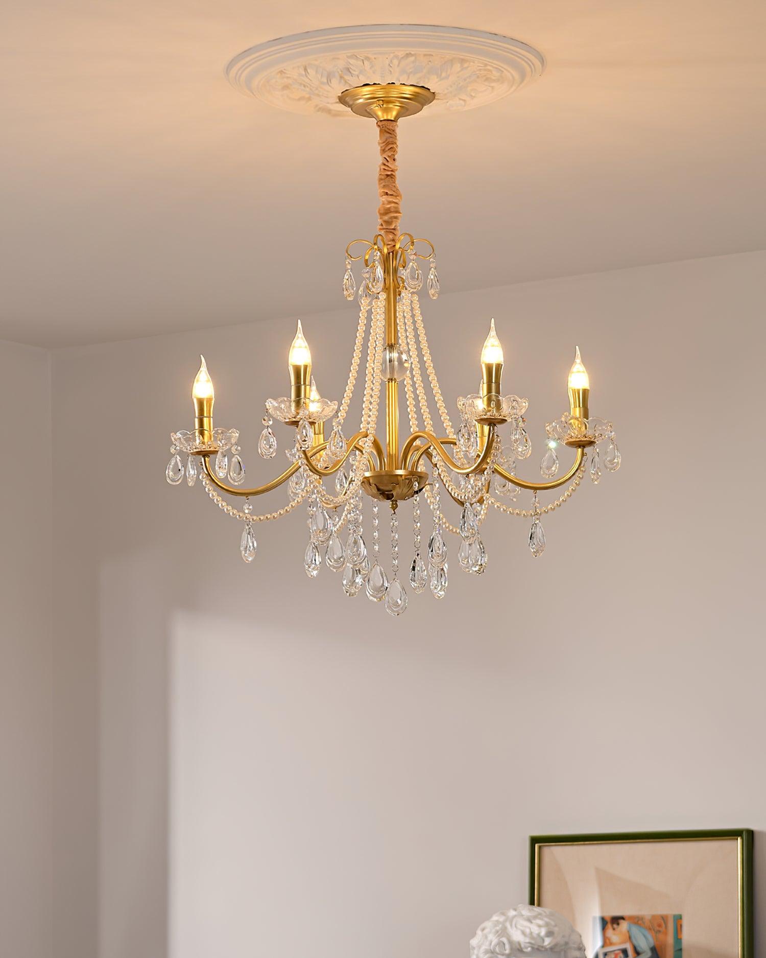 Elysion Gold Crystal Chandelier - Letslighting