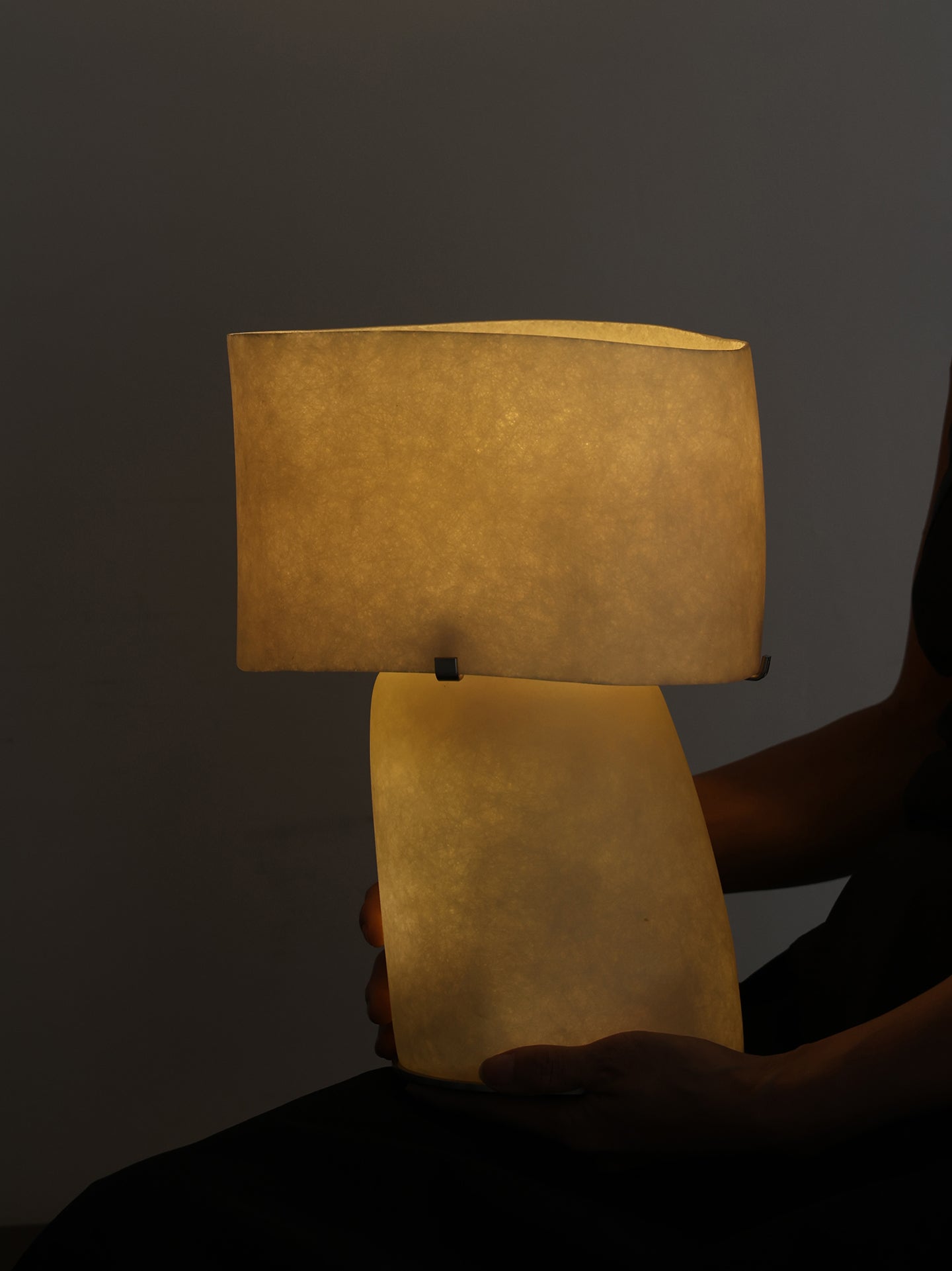 Vellum Moderne Minimaliste Plastique Métal Lampe de Table