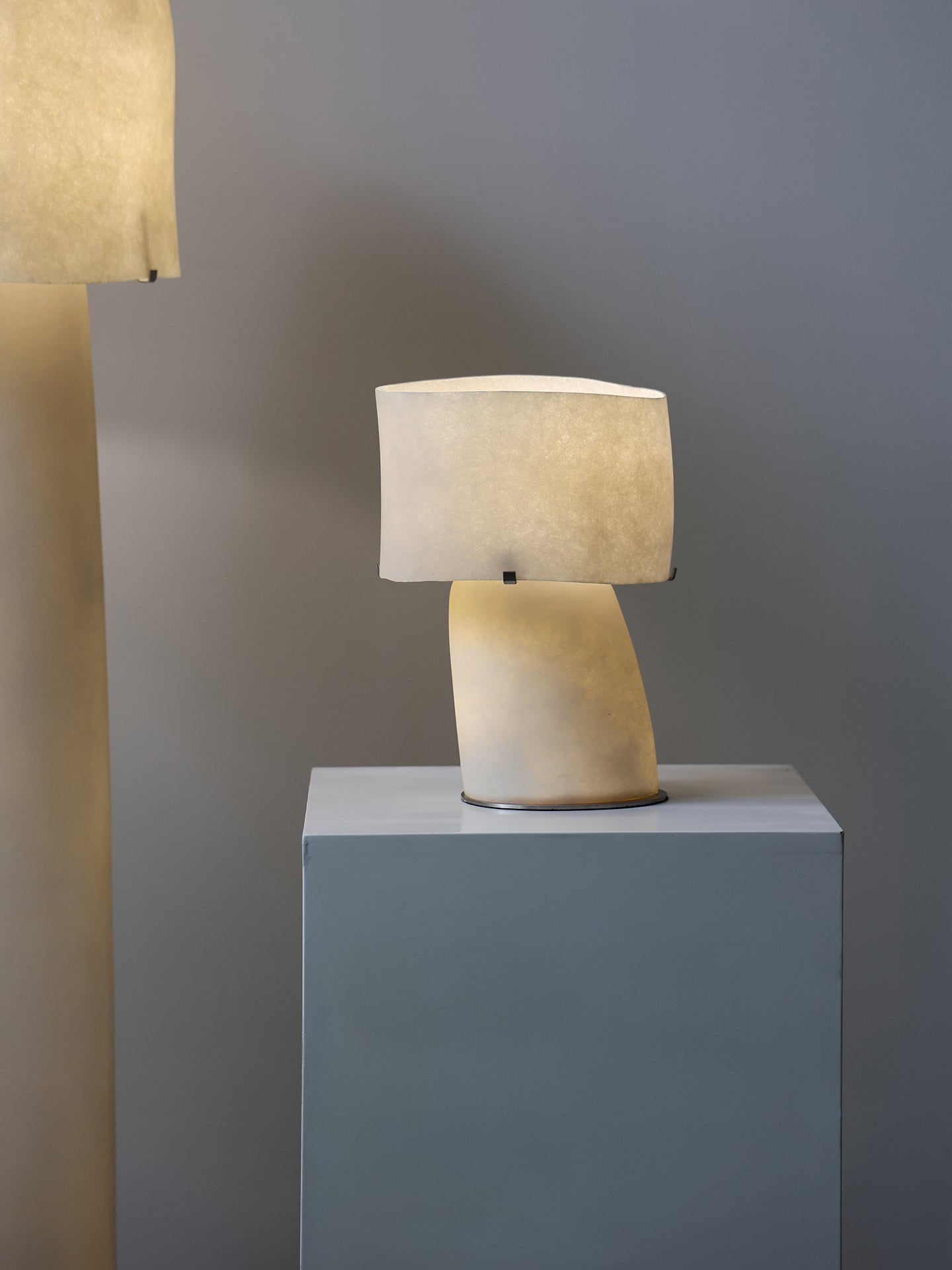 Vellum Moderne Minimaliste Plastique Métal Lampe de Table
