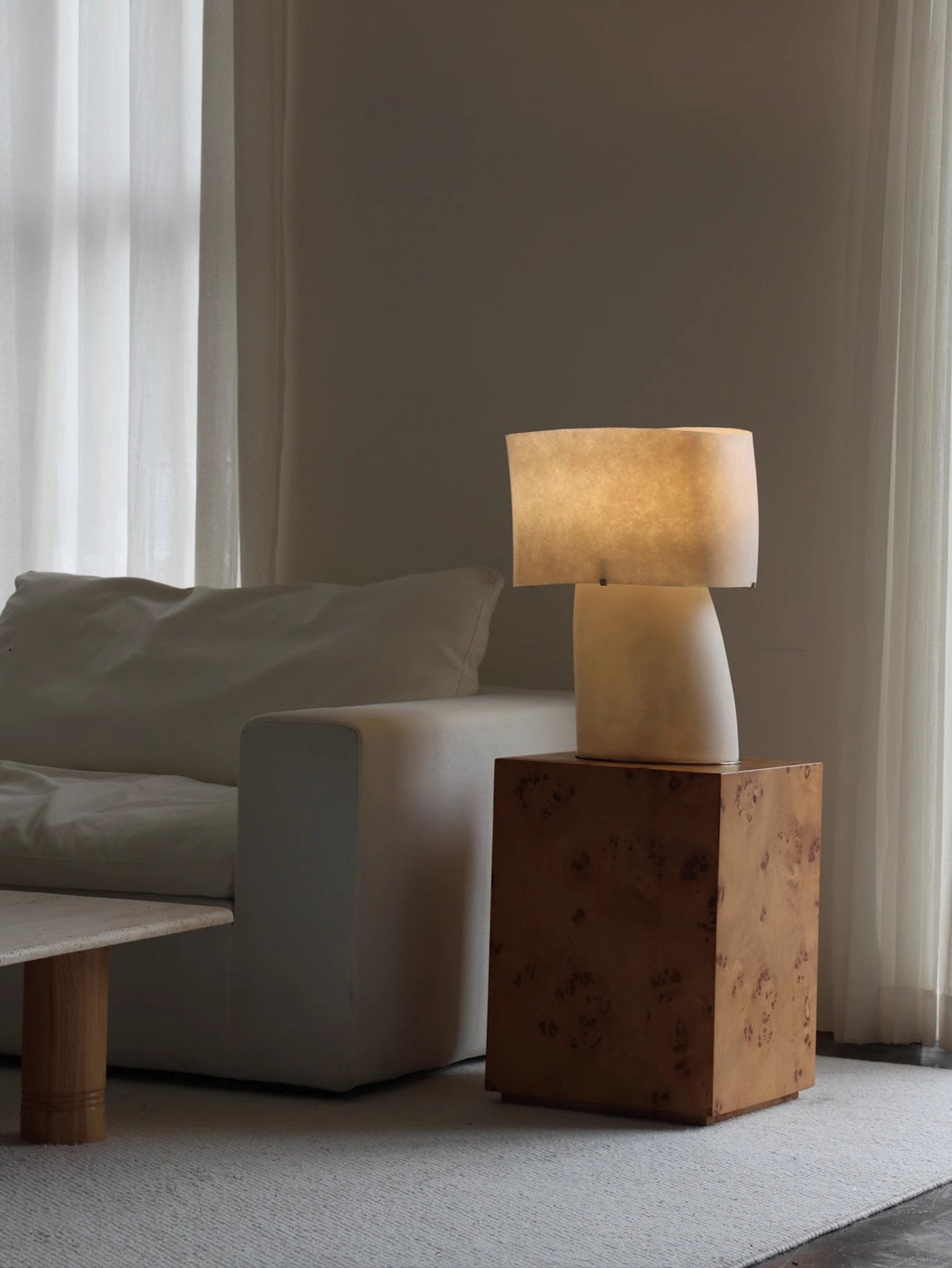 Vellum Moderne Minimaliste Plastique Métal Lampe de Table