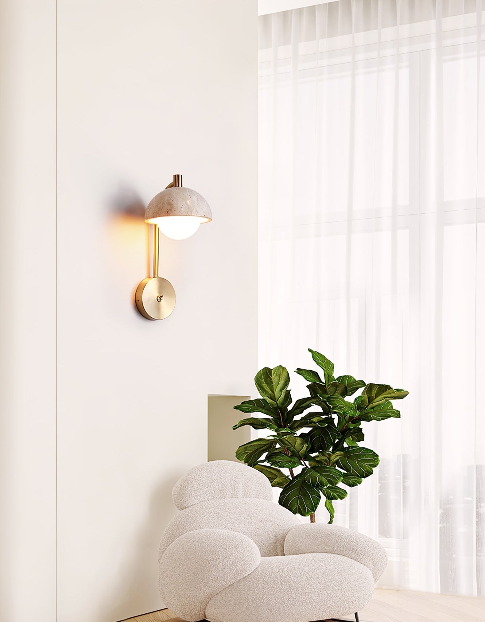Ormaren Travertine Wall Light - Blowlighting