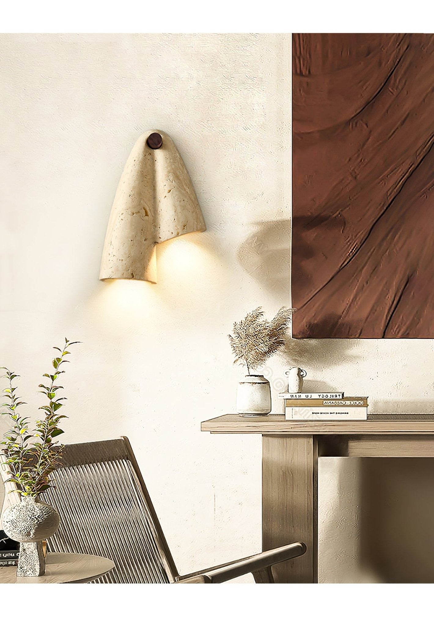 Artistic Travertine Wall Light - Letslighting