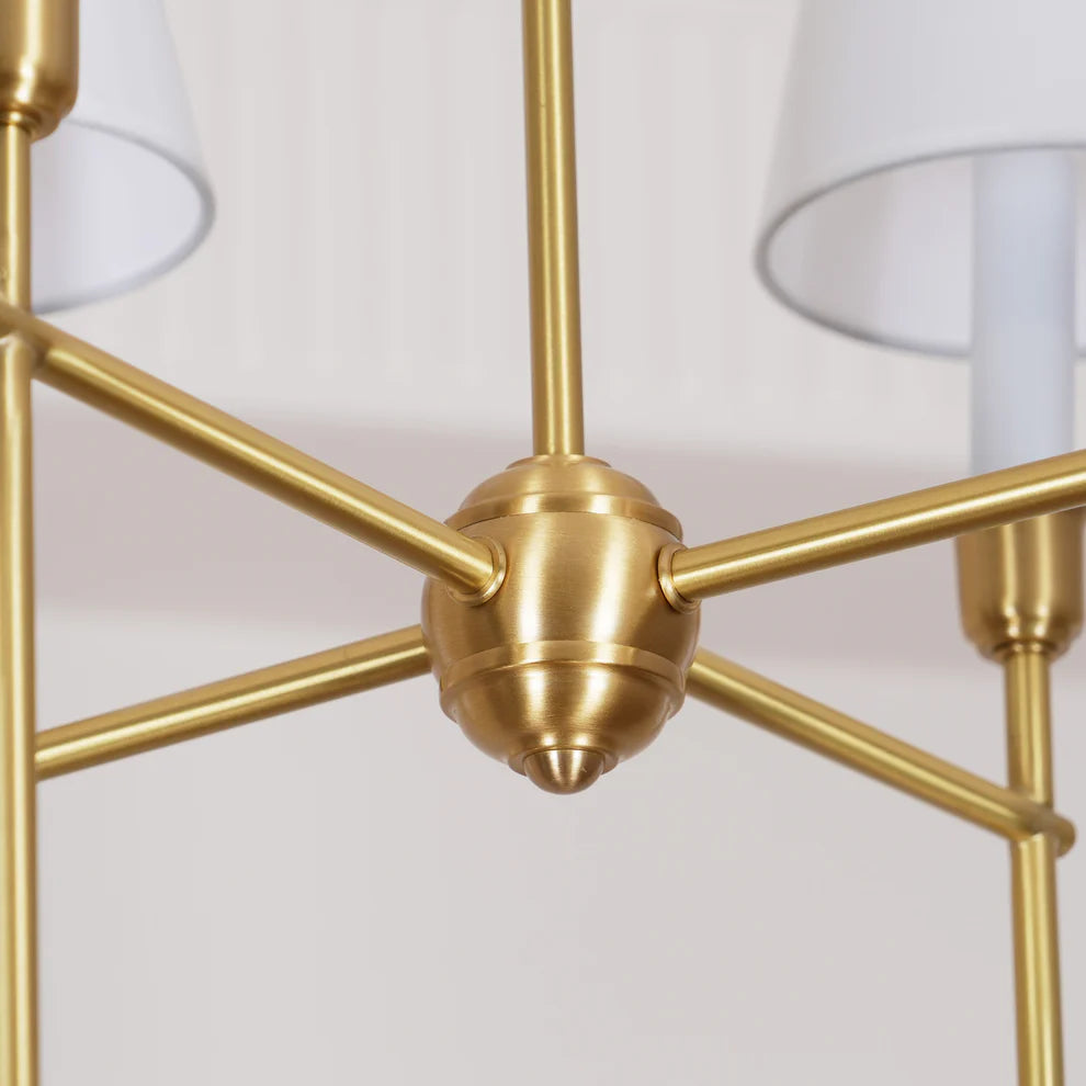 Epoch Vintage Luxury Metal Fabric Chandelier Shades Living Dining Room