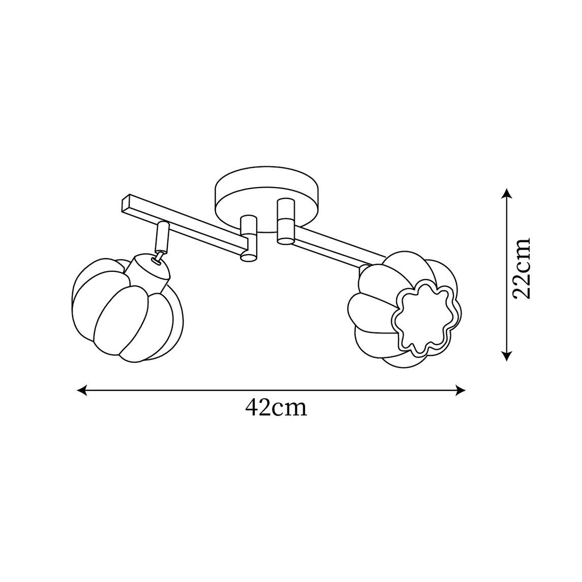 Pumpkin Ceiling Light Multi Head - Letslighting