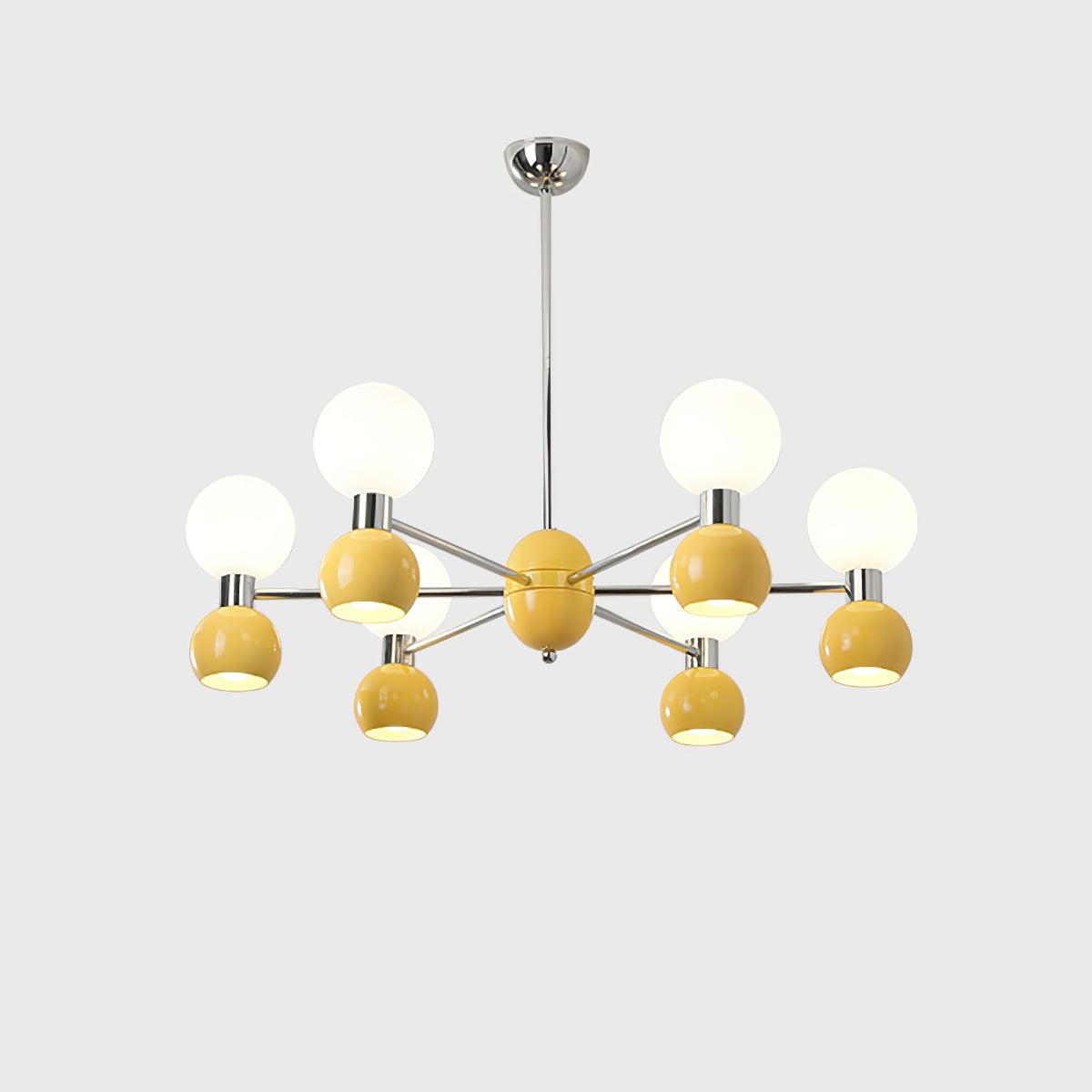Vera Chandelier Bicolor Glass Orbs - Letslighting