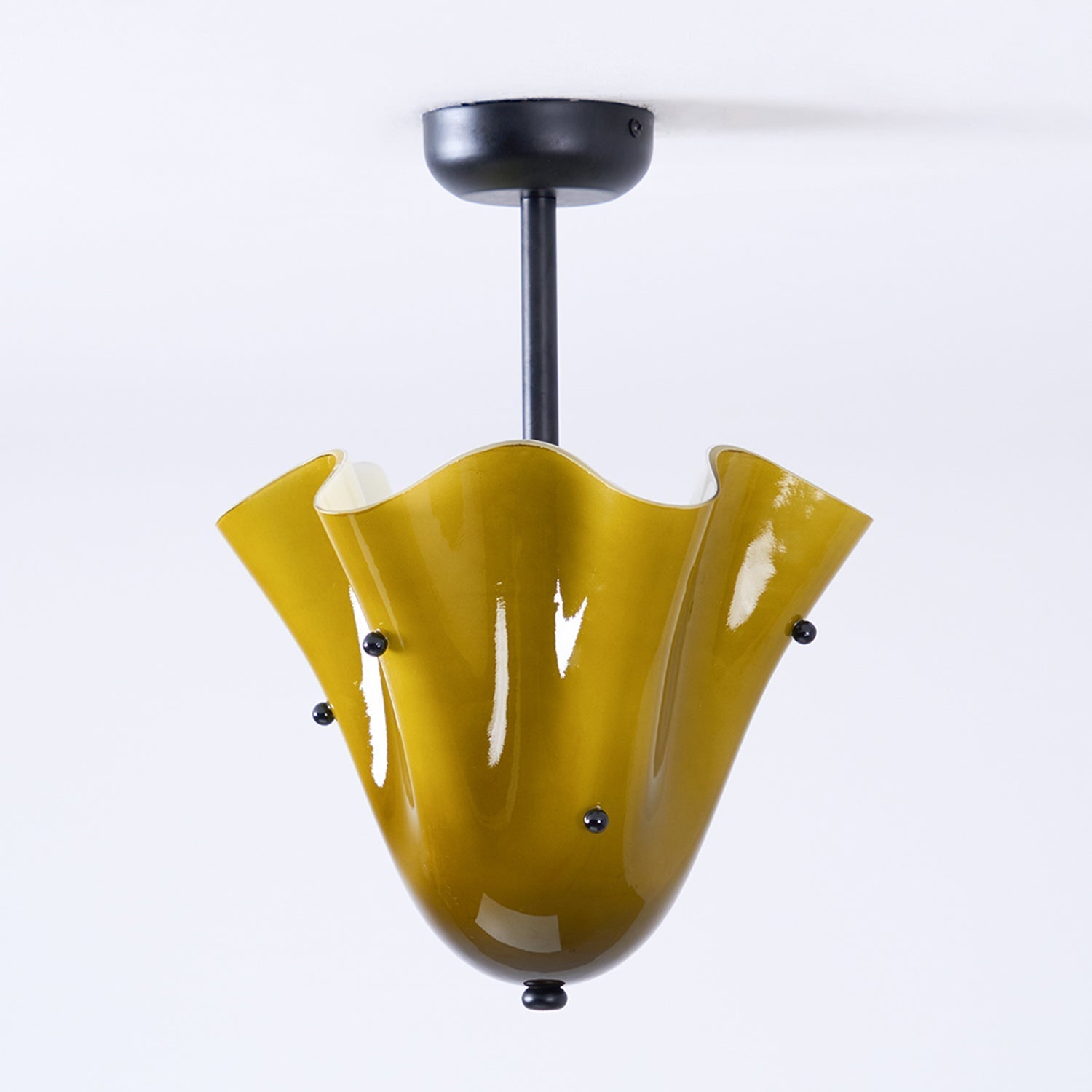 Eldis Murano Glass Semi Flush Ceiling Lamp - Letslighting