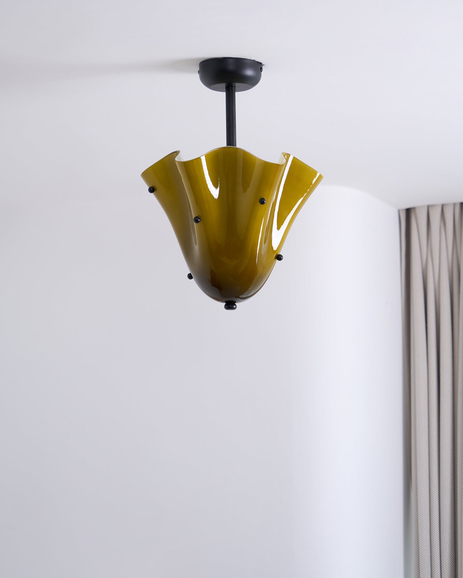 Eldis Murano Glass Semi Flush Ceiling Lamp - Letslighting