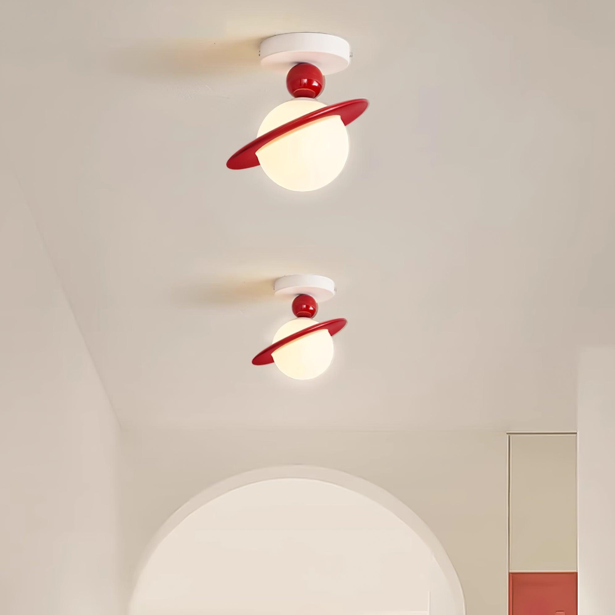 Pivoro Red and White Ceiling Light - Letslighting