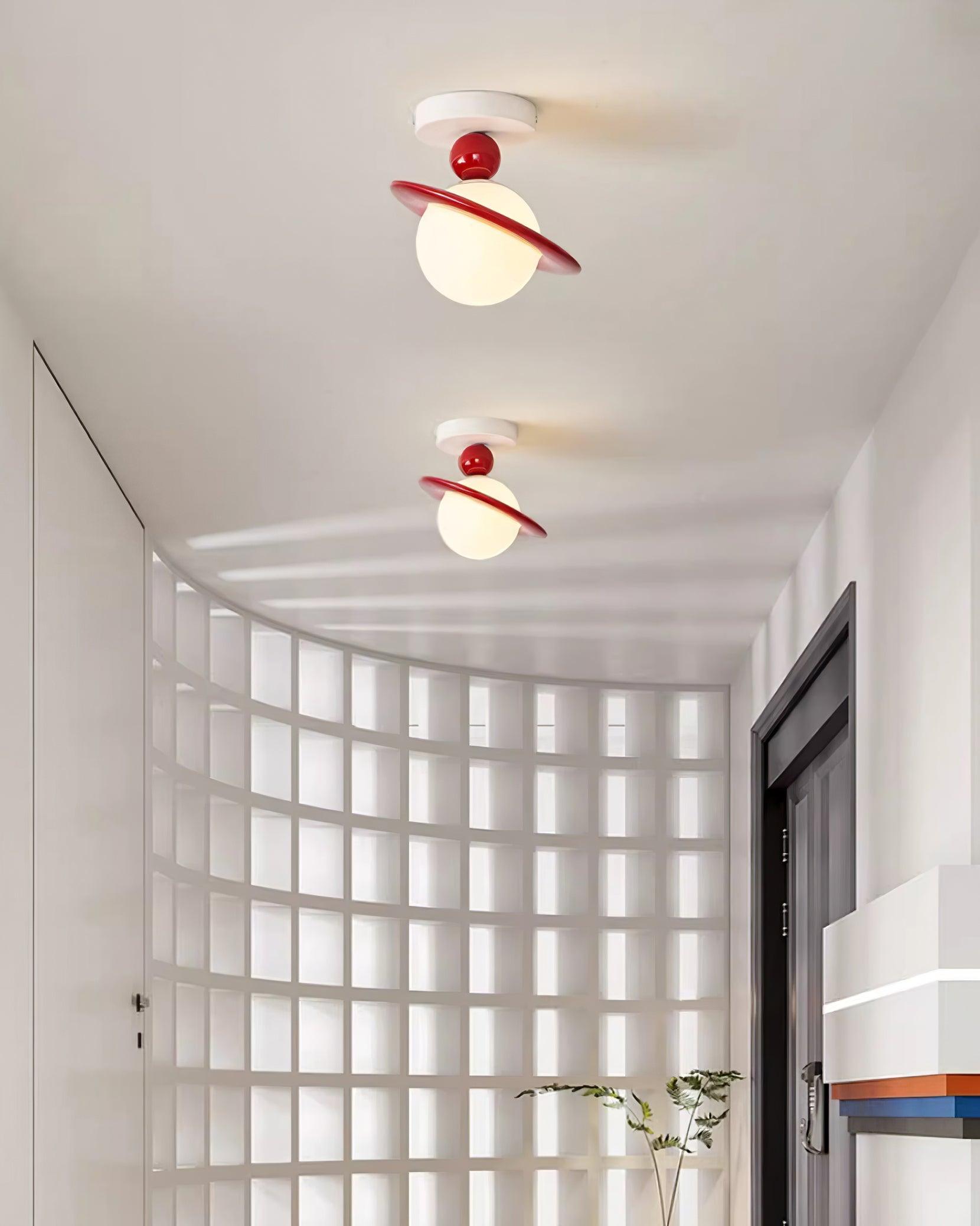 Pivoro Red and White Ceiling Light - Letslighting