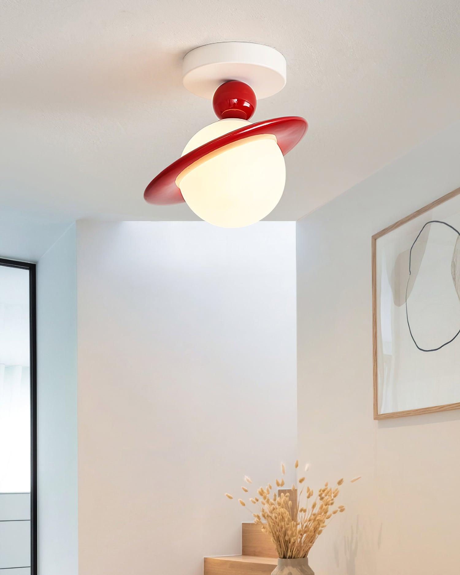 Pivoro Red and White Ceiling Light - Letslighting
