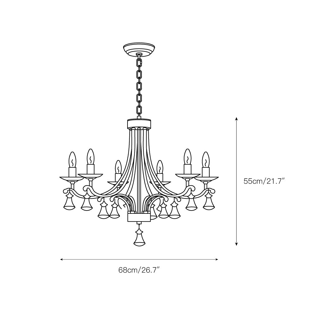Cuvenara Postmodern Luxury Brass Crystal Chandelier - Lamp Copper