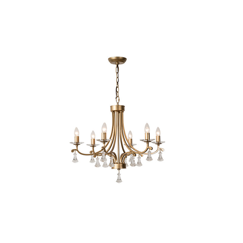 Cuvenara Postmodern Luxury Brass Crystal Chandelier - Lamp Copper