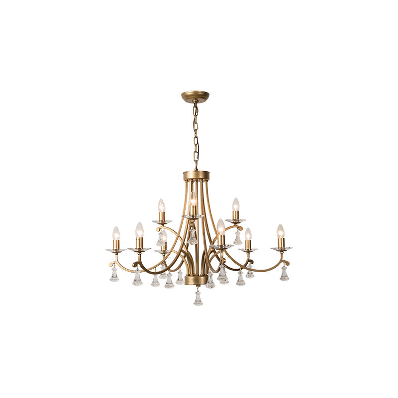 Cuvenara Postmodern Luxury Brass Crystal Chandelier - Lamp Copper