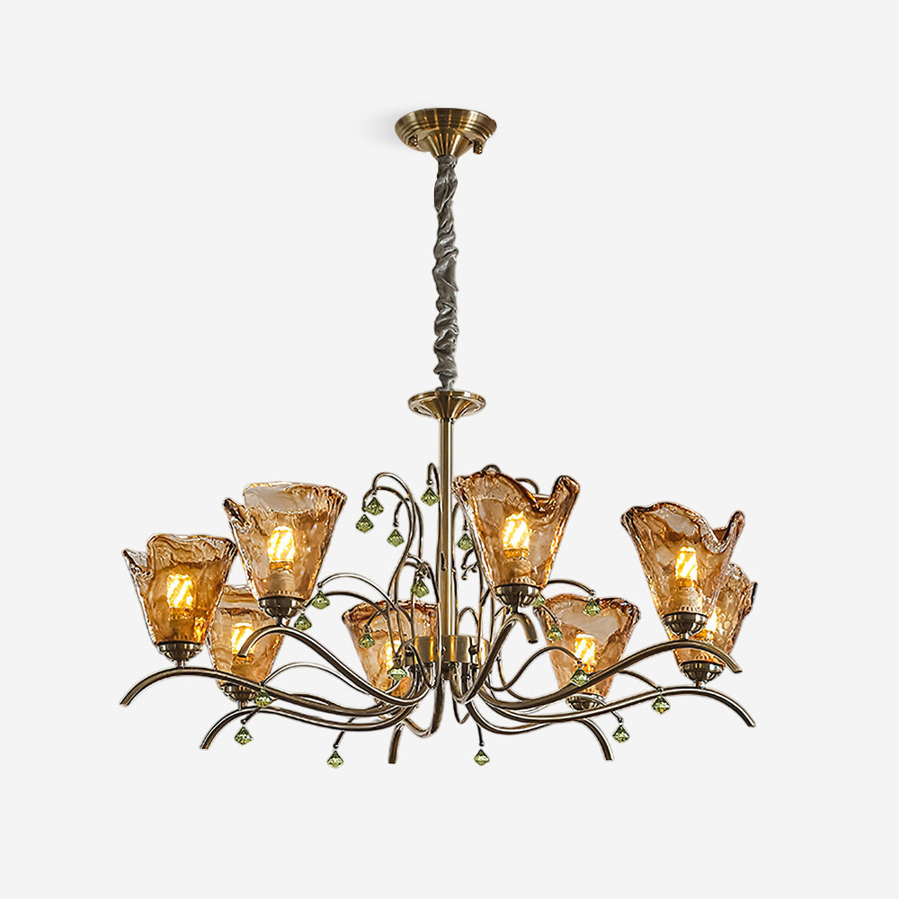 Givona Floral Glass Chandelier - Letslighting