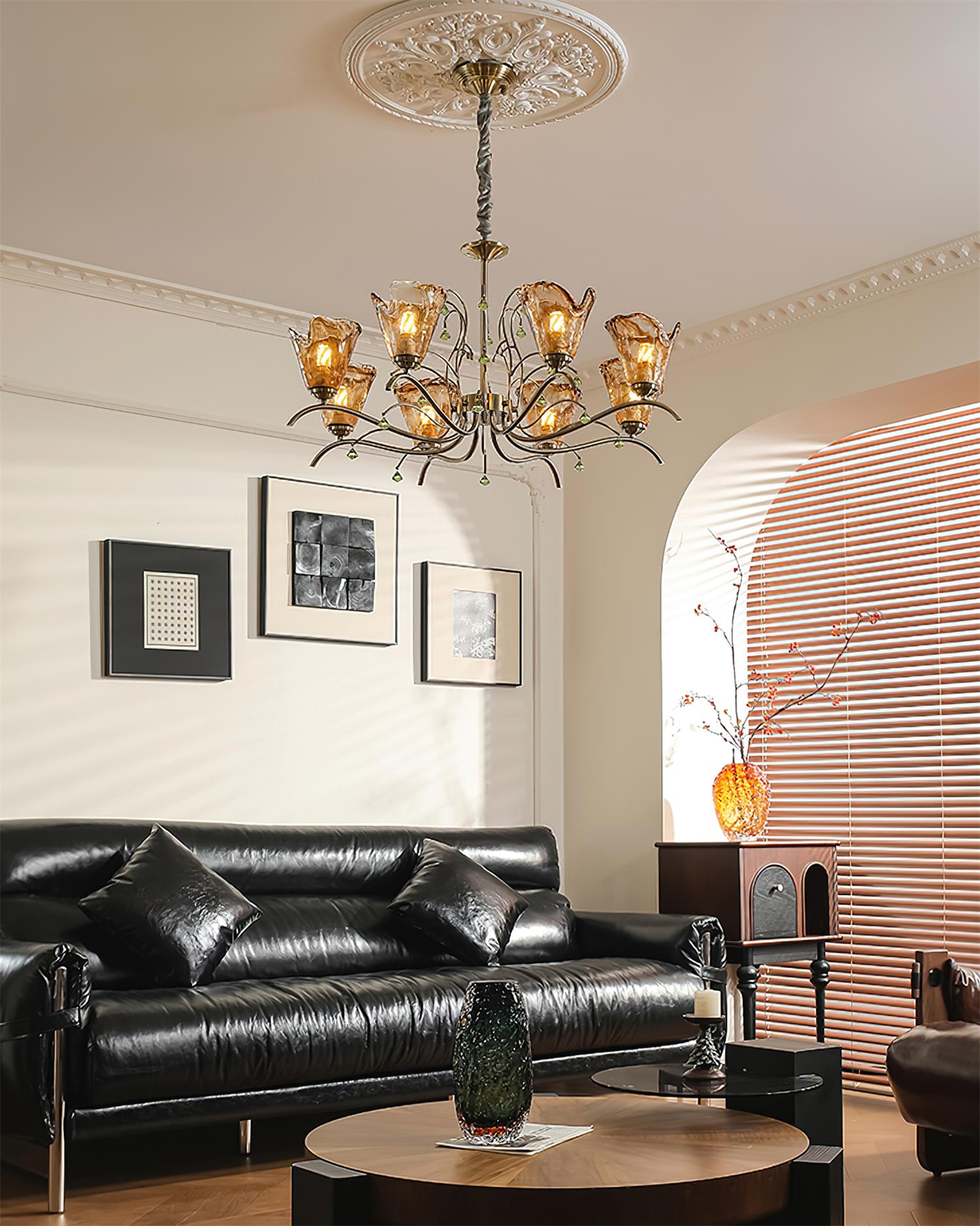 Givona Floral Glass Chandelier - Letslighting