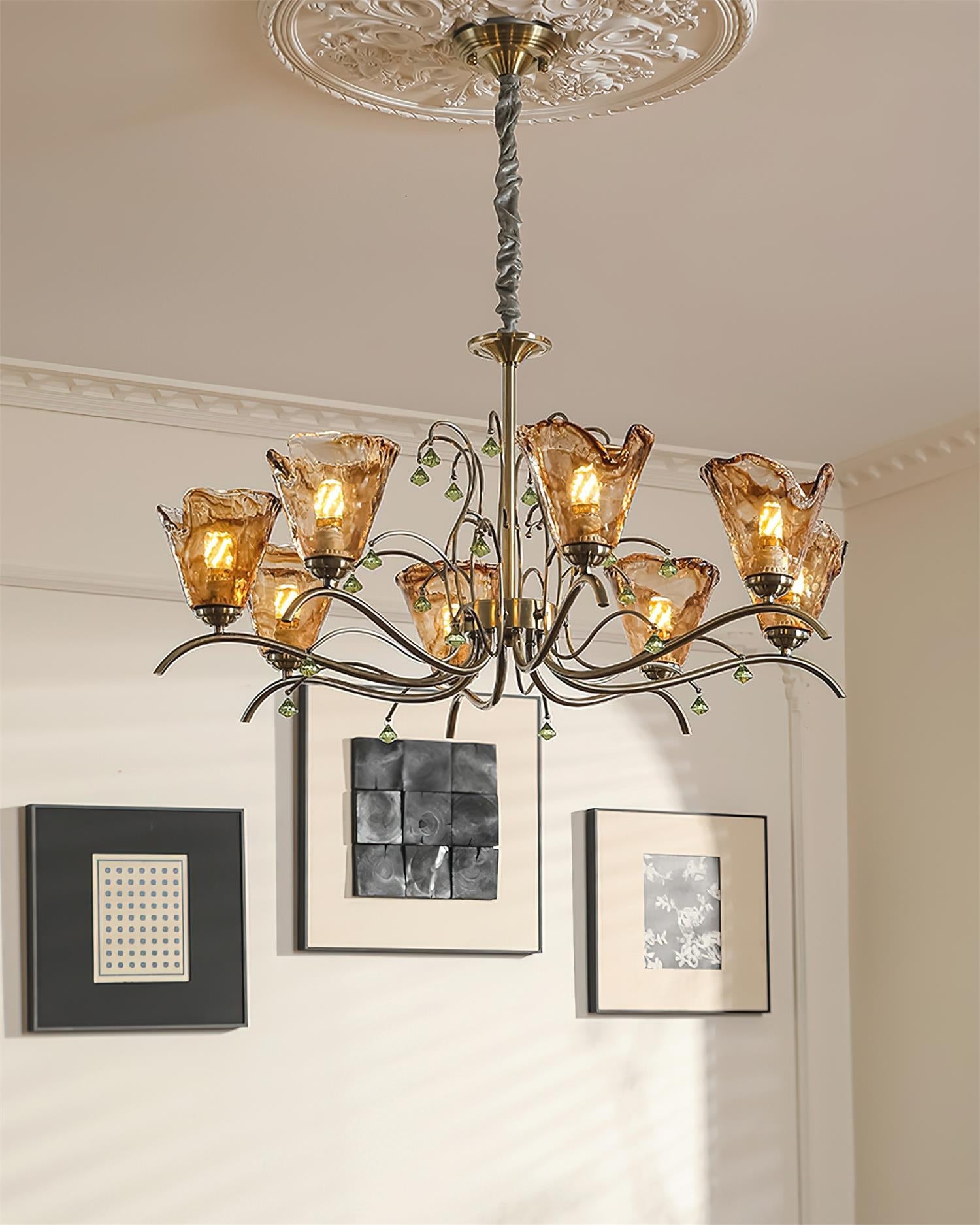 Givona Floral Glass Chandelier - Letslighting
