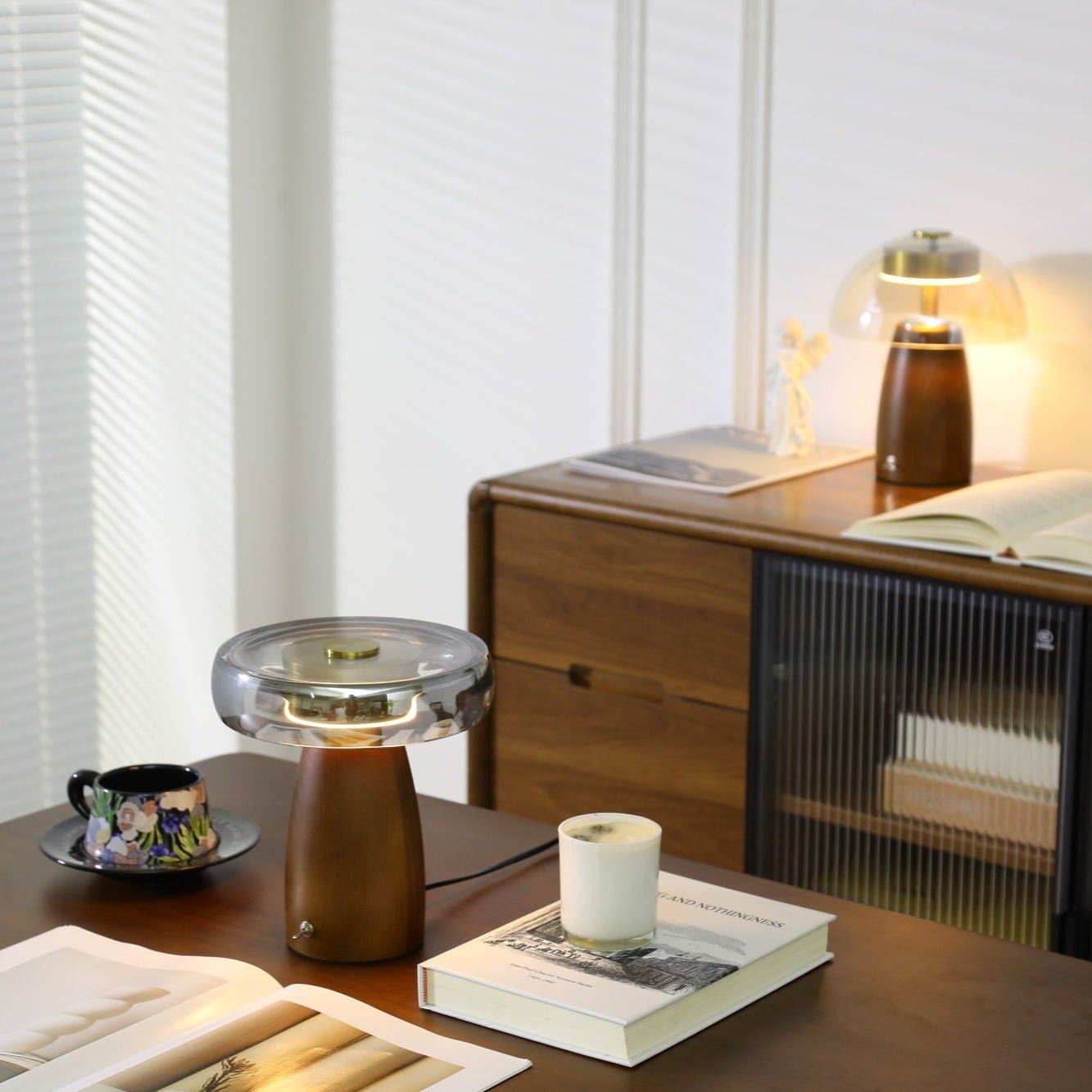 Veyra Lampe de Table Élégante Moderne en Verre