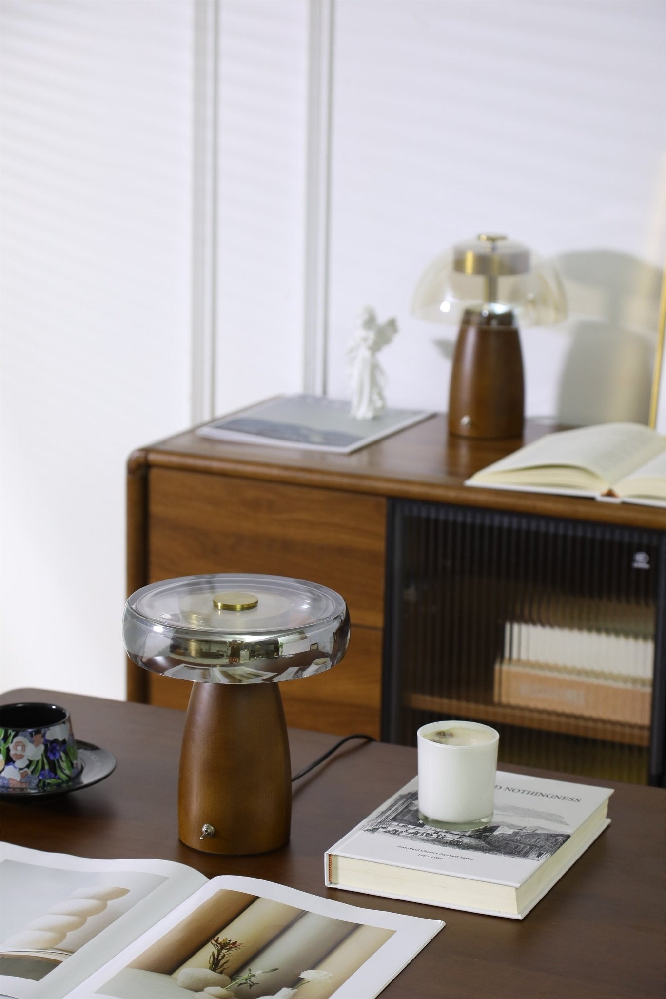 Veyra Lampe de Table Élégante Moderne en Verre